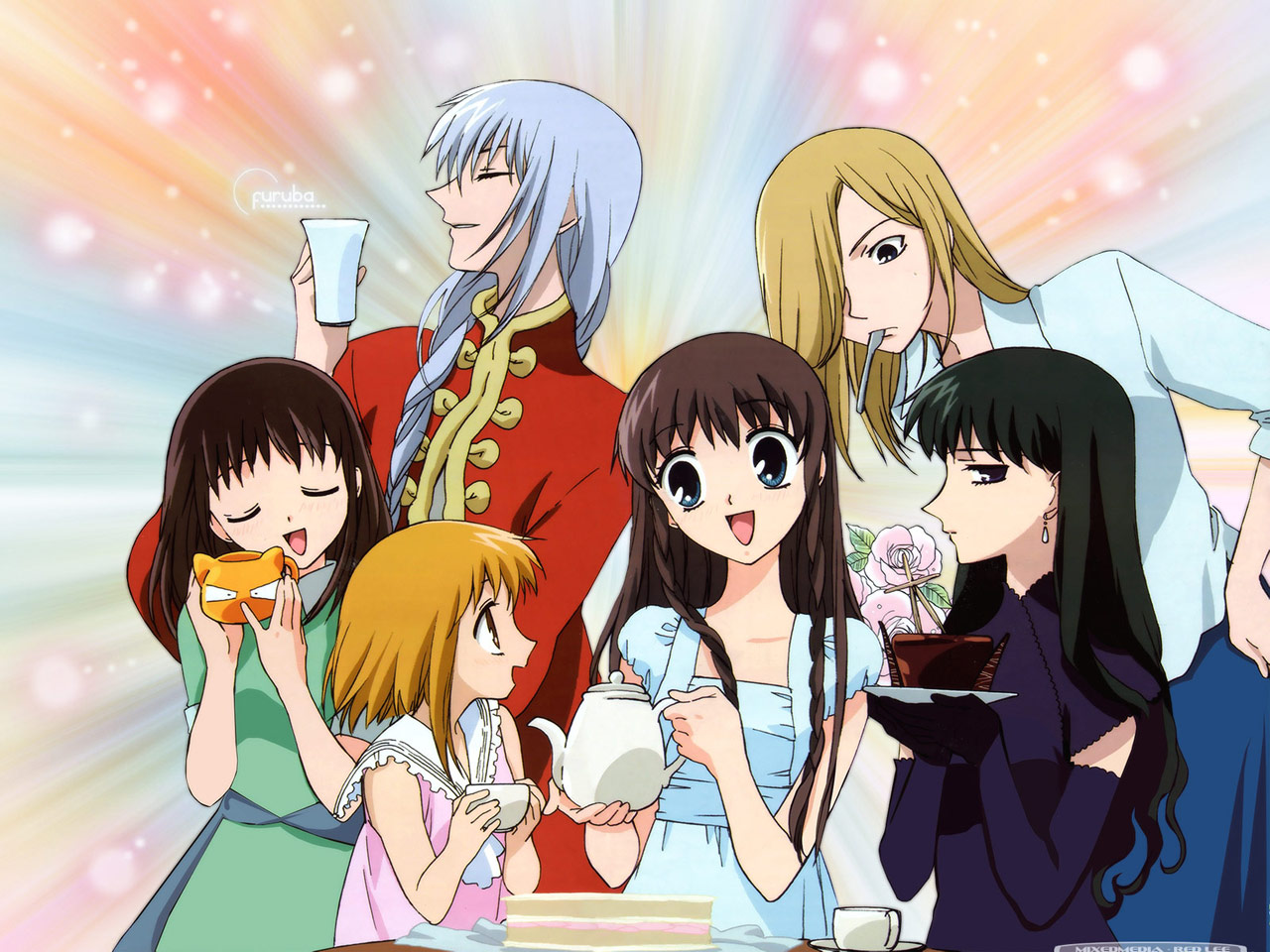 Arisa Uotani Ayame Sohma Kagura Sohma Kisa Sohma Saki Hanajima Tohru Honda 1280x960