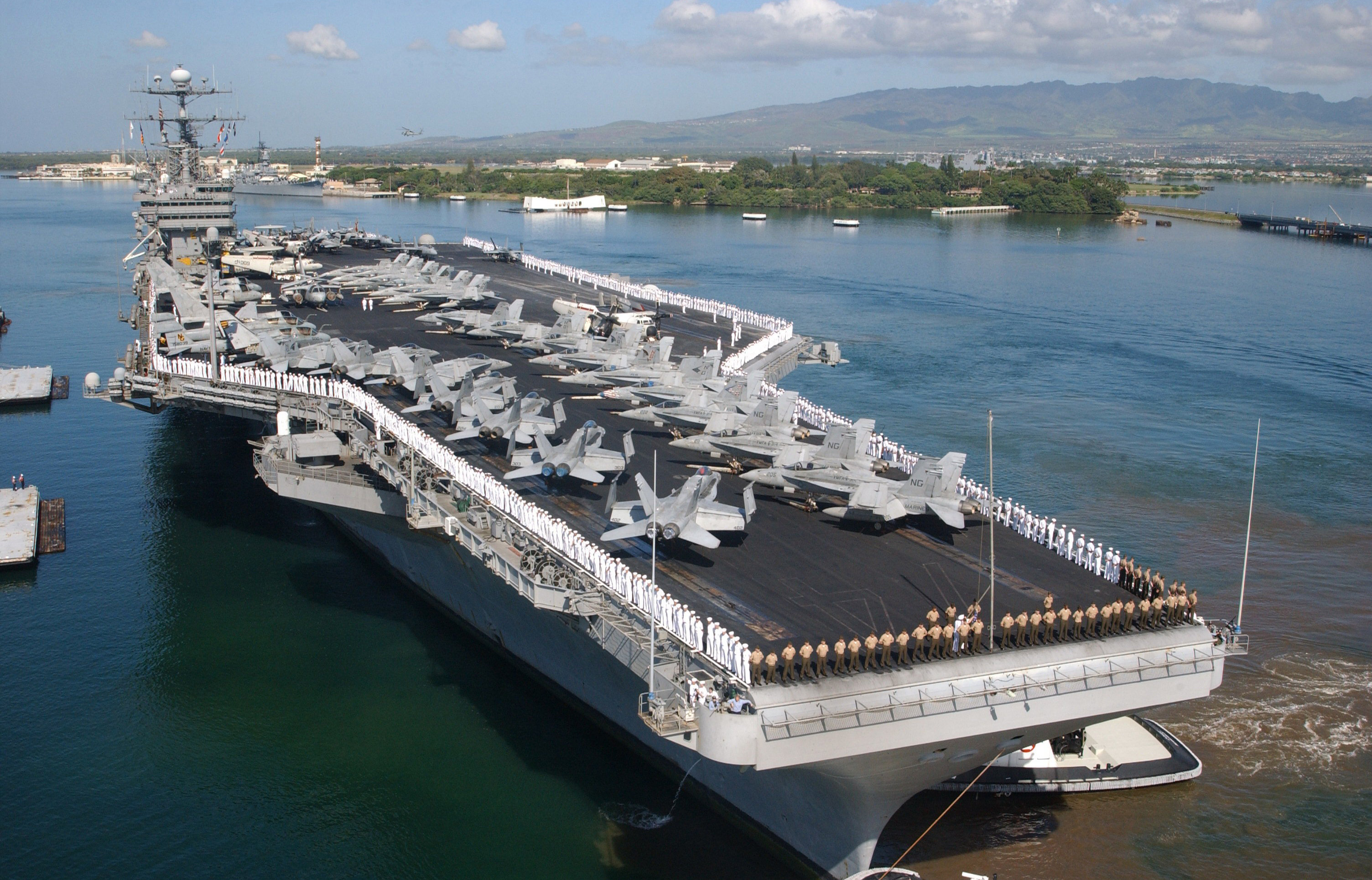 Aircraft Carrier Uss John C Stennis Cvn 74 Warship 3008x1929