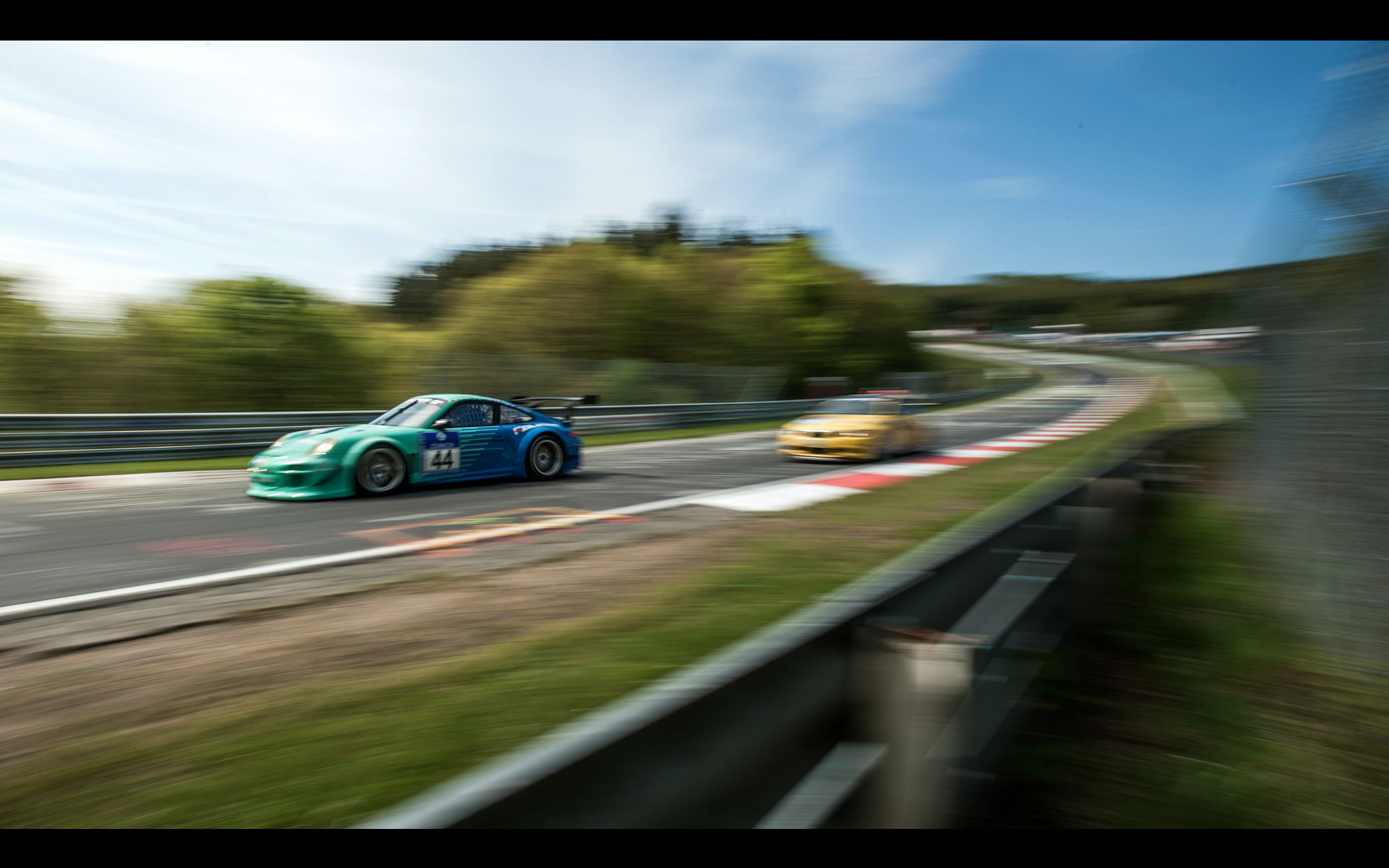 Motion Blur Nurburg Ring Porsche Race Car Race Track 1920x1200