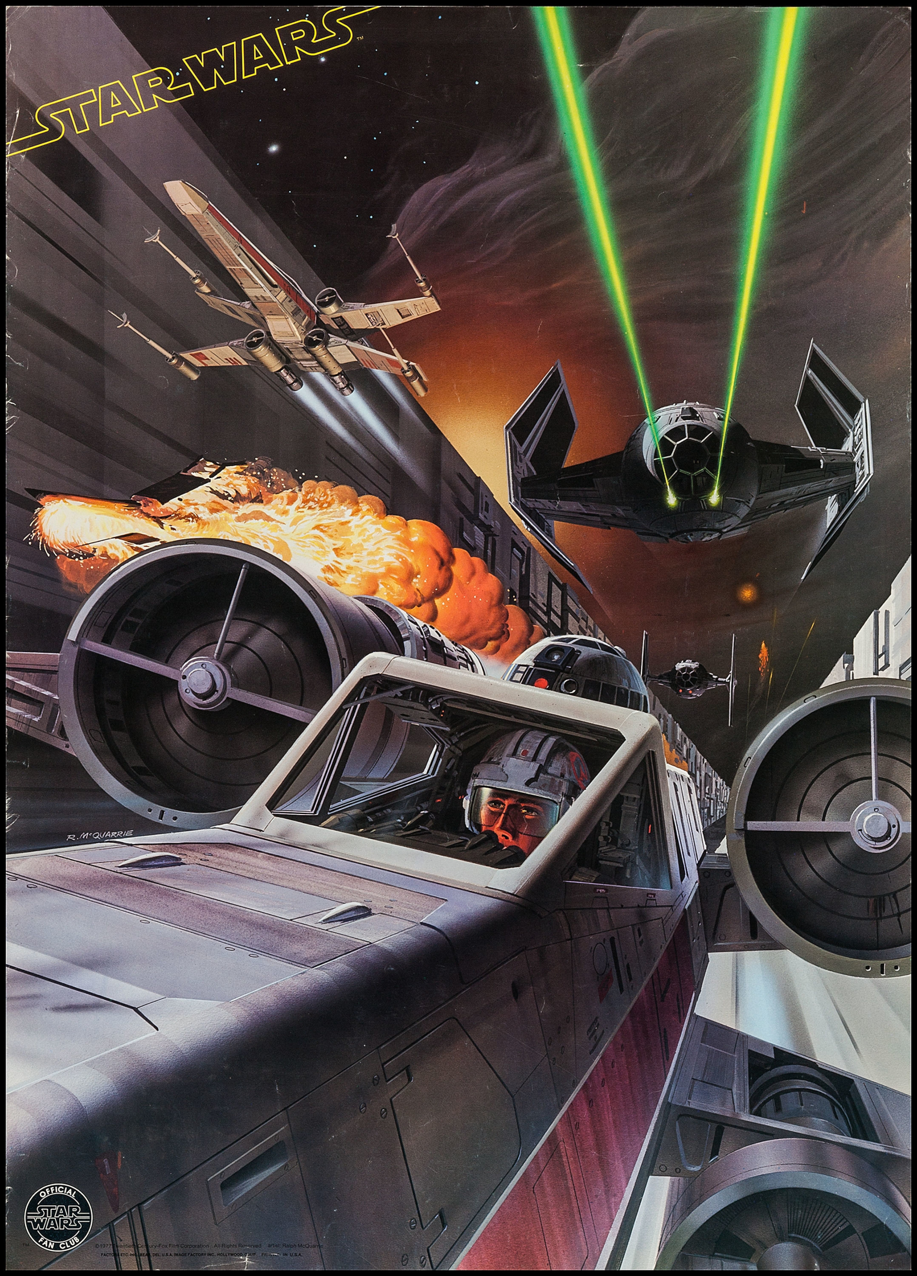 Star Wars Episode IV A New Hope Poster Artwork Ralph McQuarrie Battle Star Wars X Wing Luke Skywalke 1840x2560