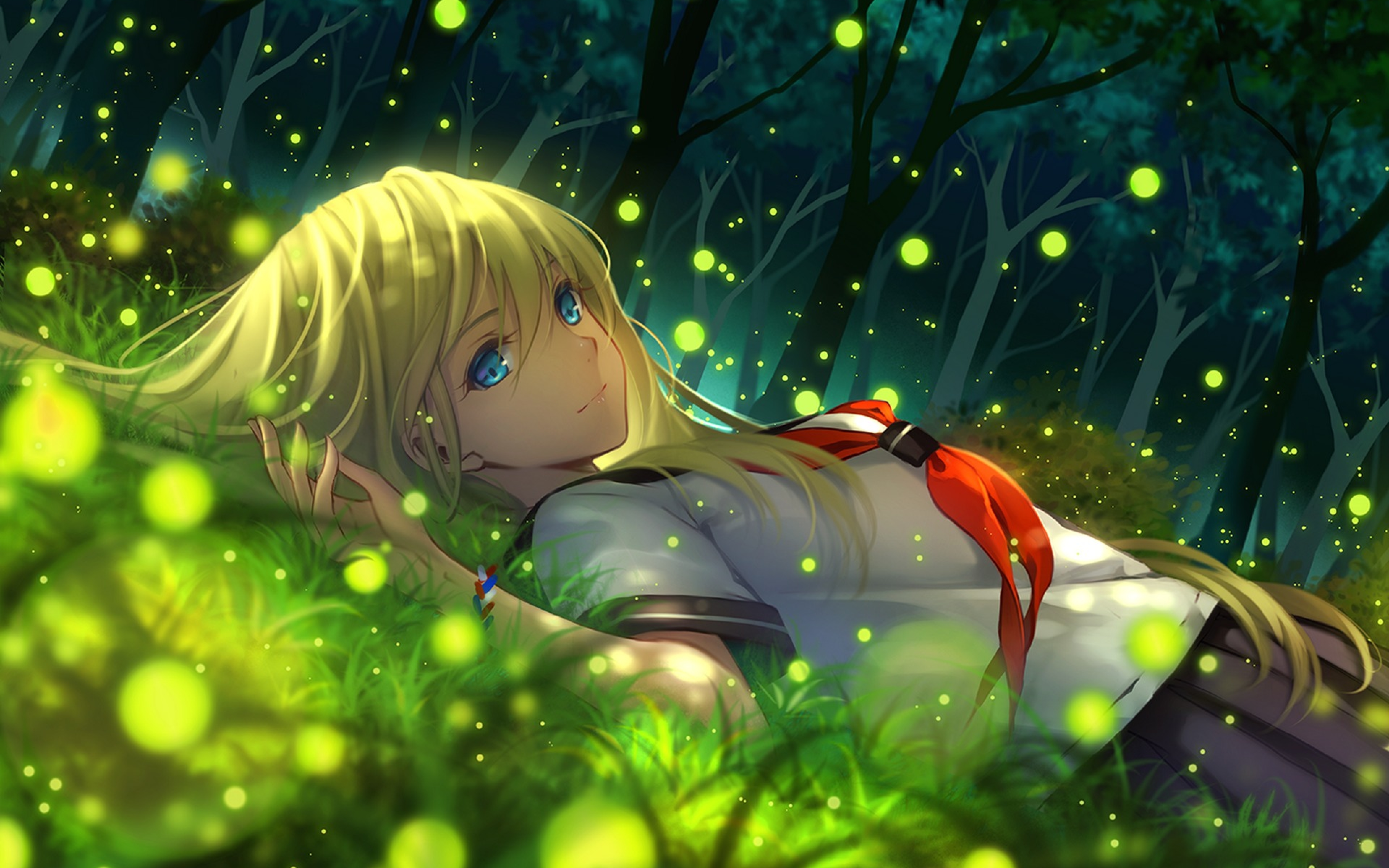 Everlasting Summer Anime Blue Eyes Blonde 3840x2400