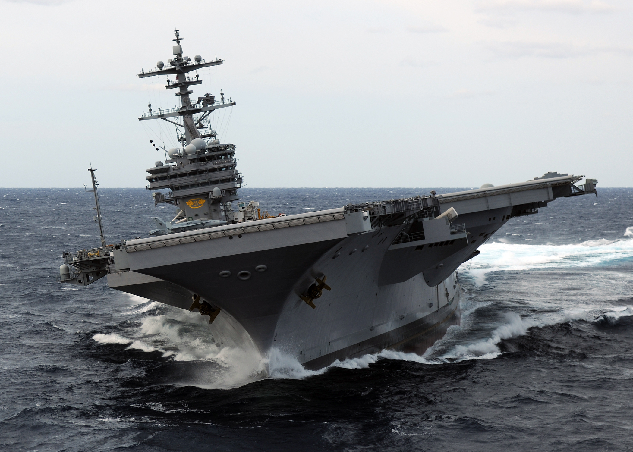 Aircraft Carrier American Navy Uss George H W Bush Cvn 77 Warship 2100x1500