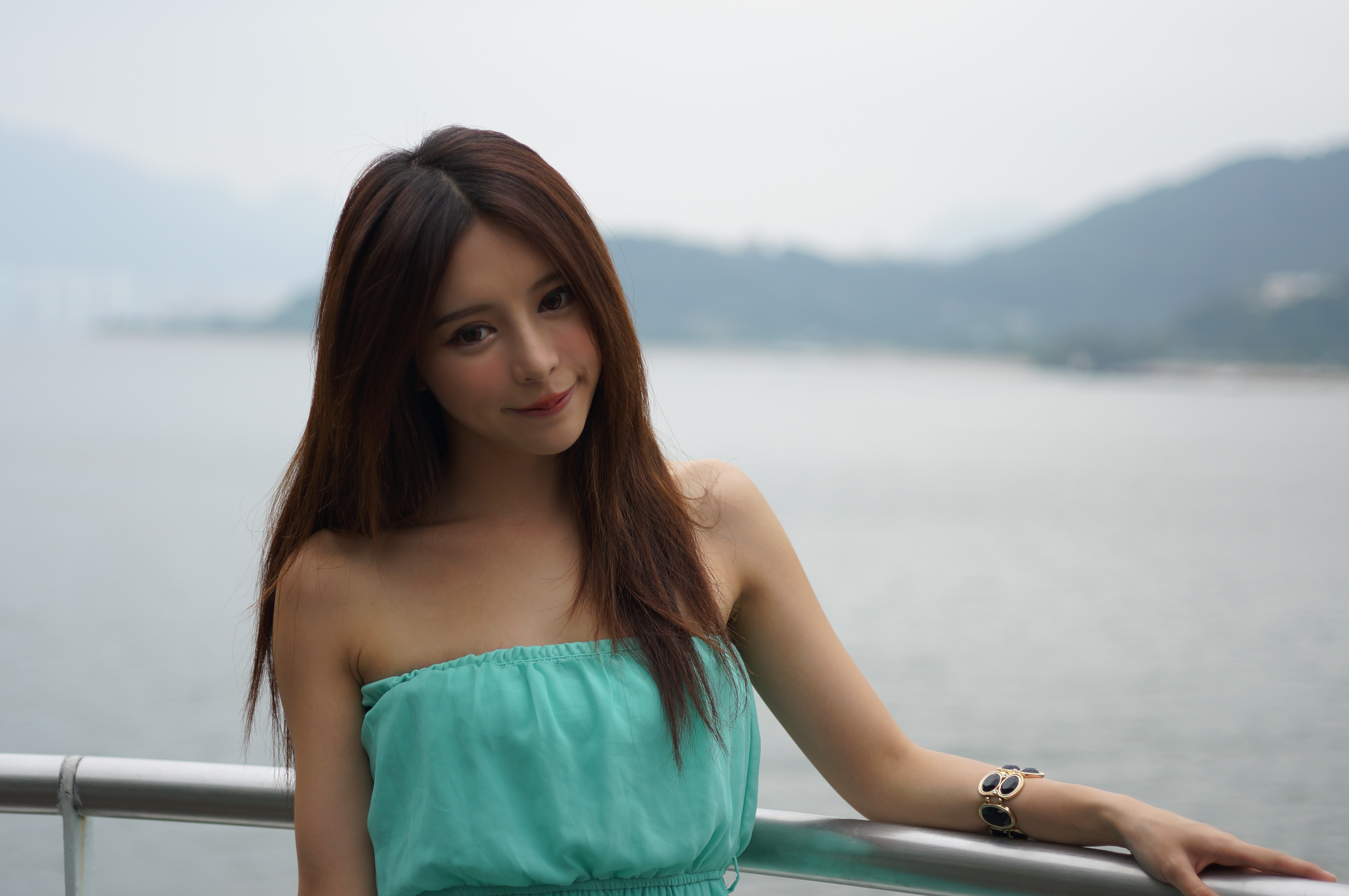 Asian Bay Bokeh Bracelet Fog Girl Hair Julie Chang Model Smile Taiwanese Zhang Qi Jun 4912x3264