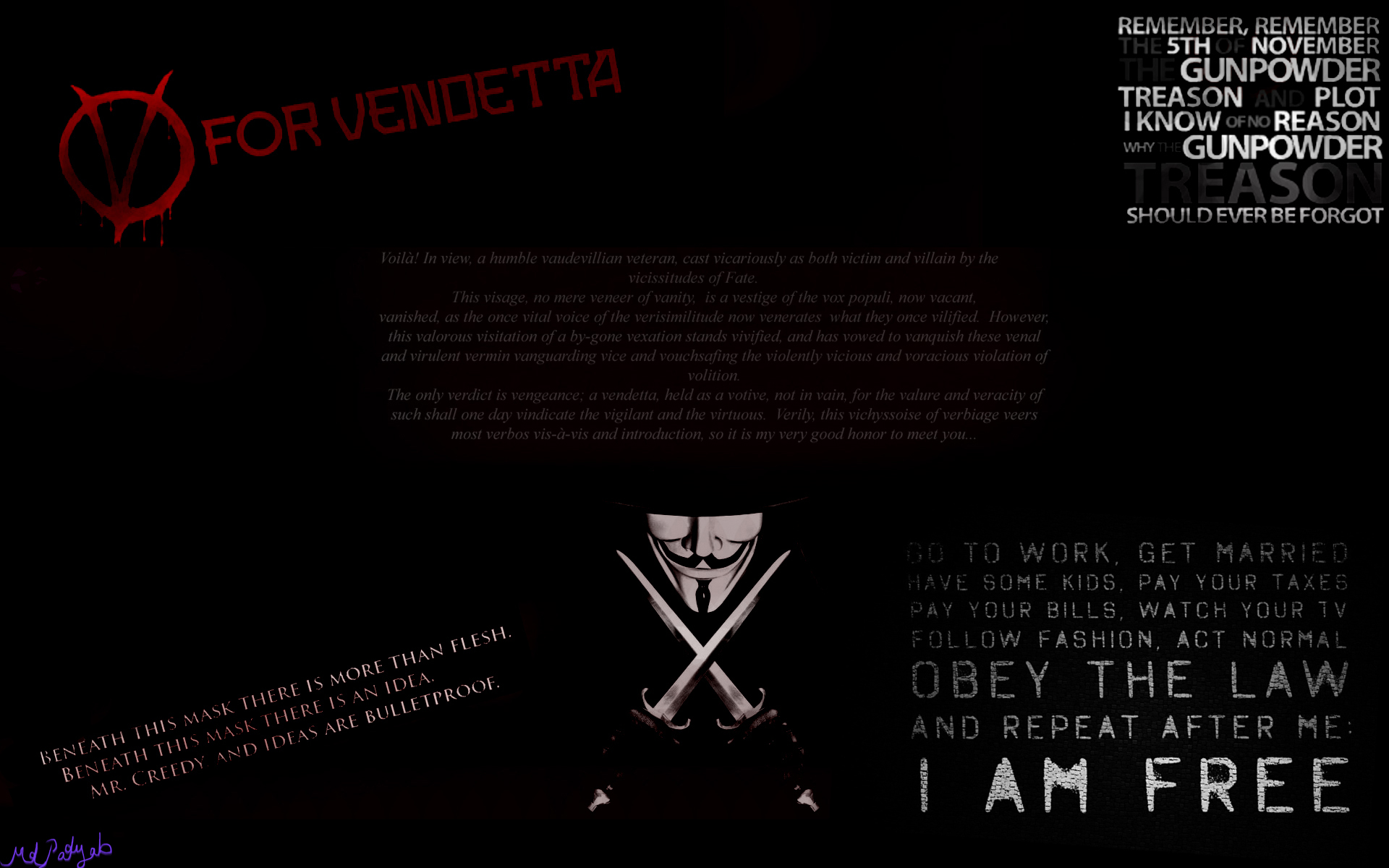 Movie V For Vendetta 1920x1200