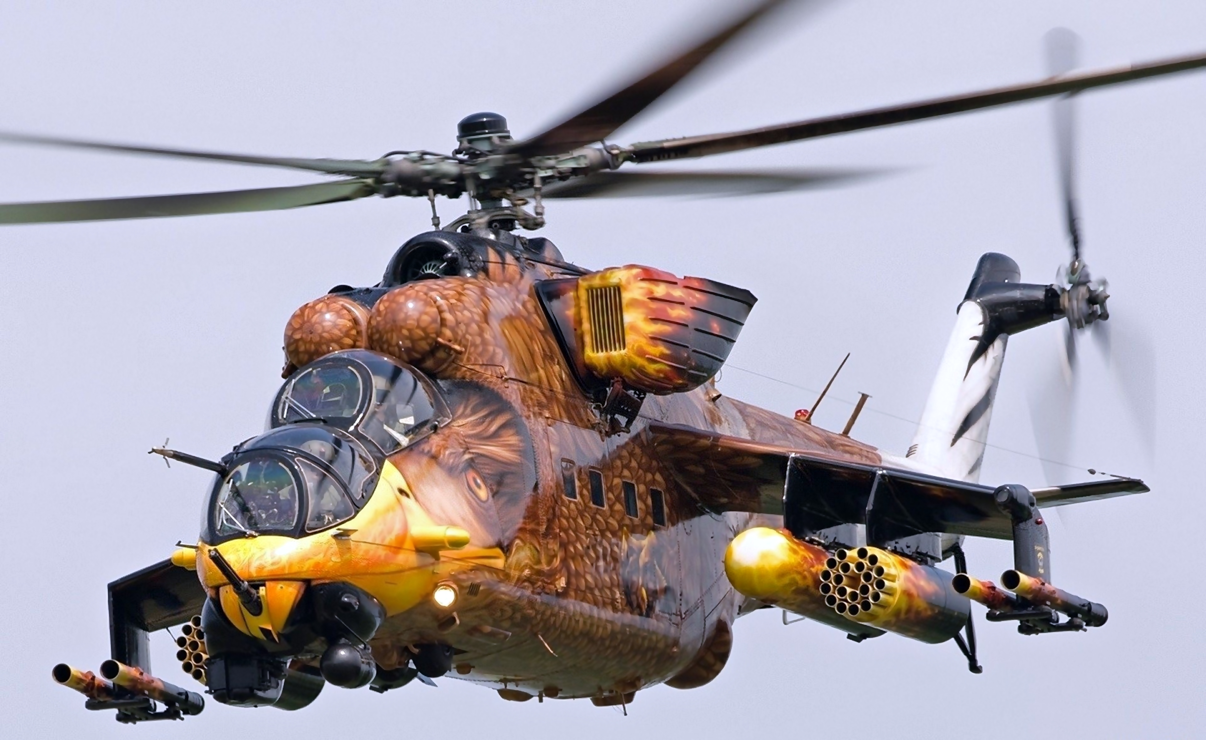 Aircraft Helicopter Mil Mi 24 Military 3840x2356