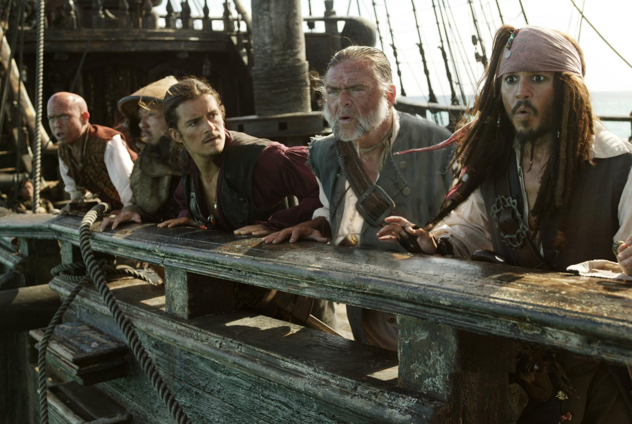 Jack Sparrow Johnny Depp Joshamee Gibbs Kevin Mcnally Orlando Bloom Will Turner 2048x1374