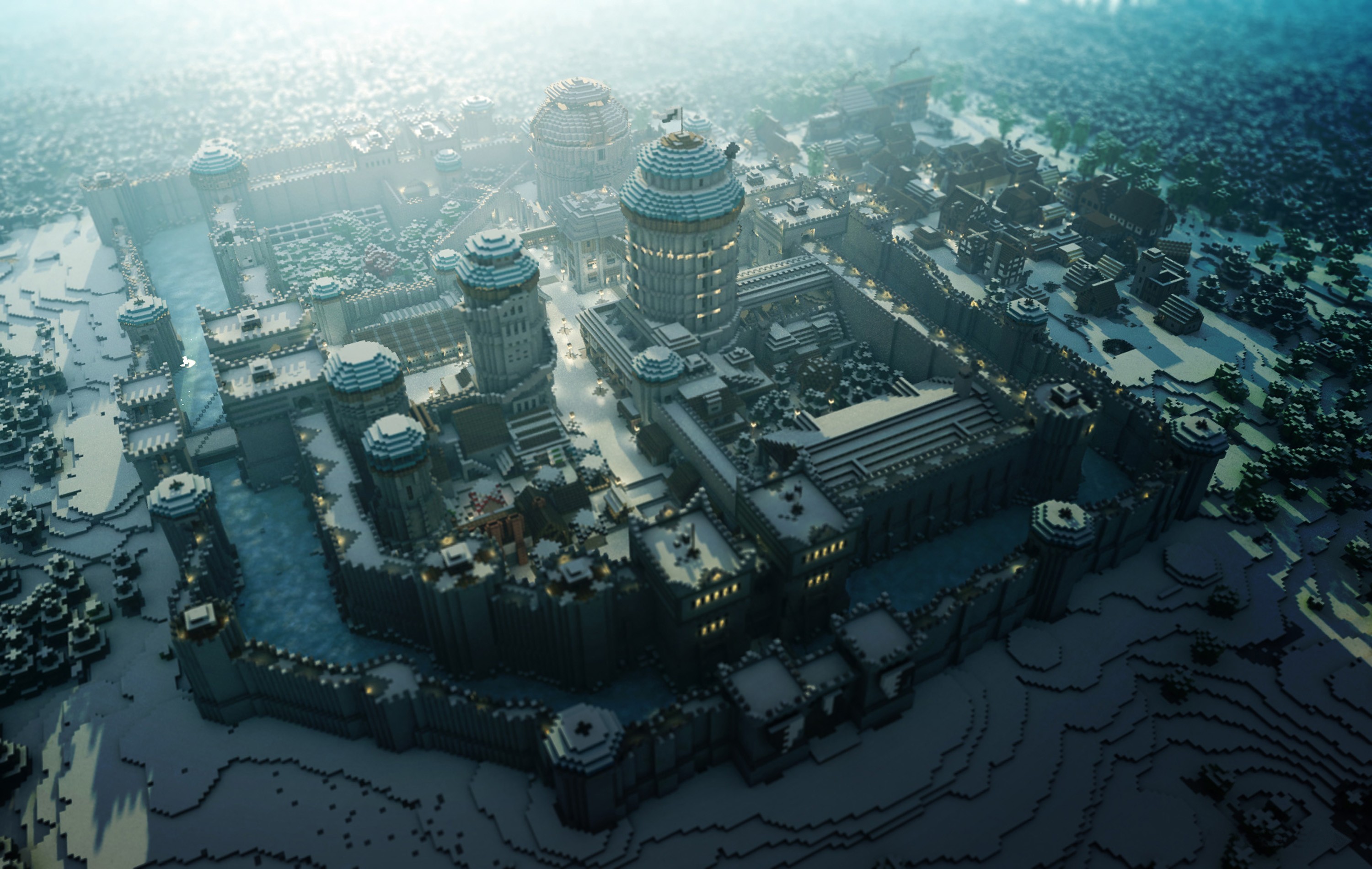 Building Castle City Minecraft Mojang 3000x1900