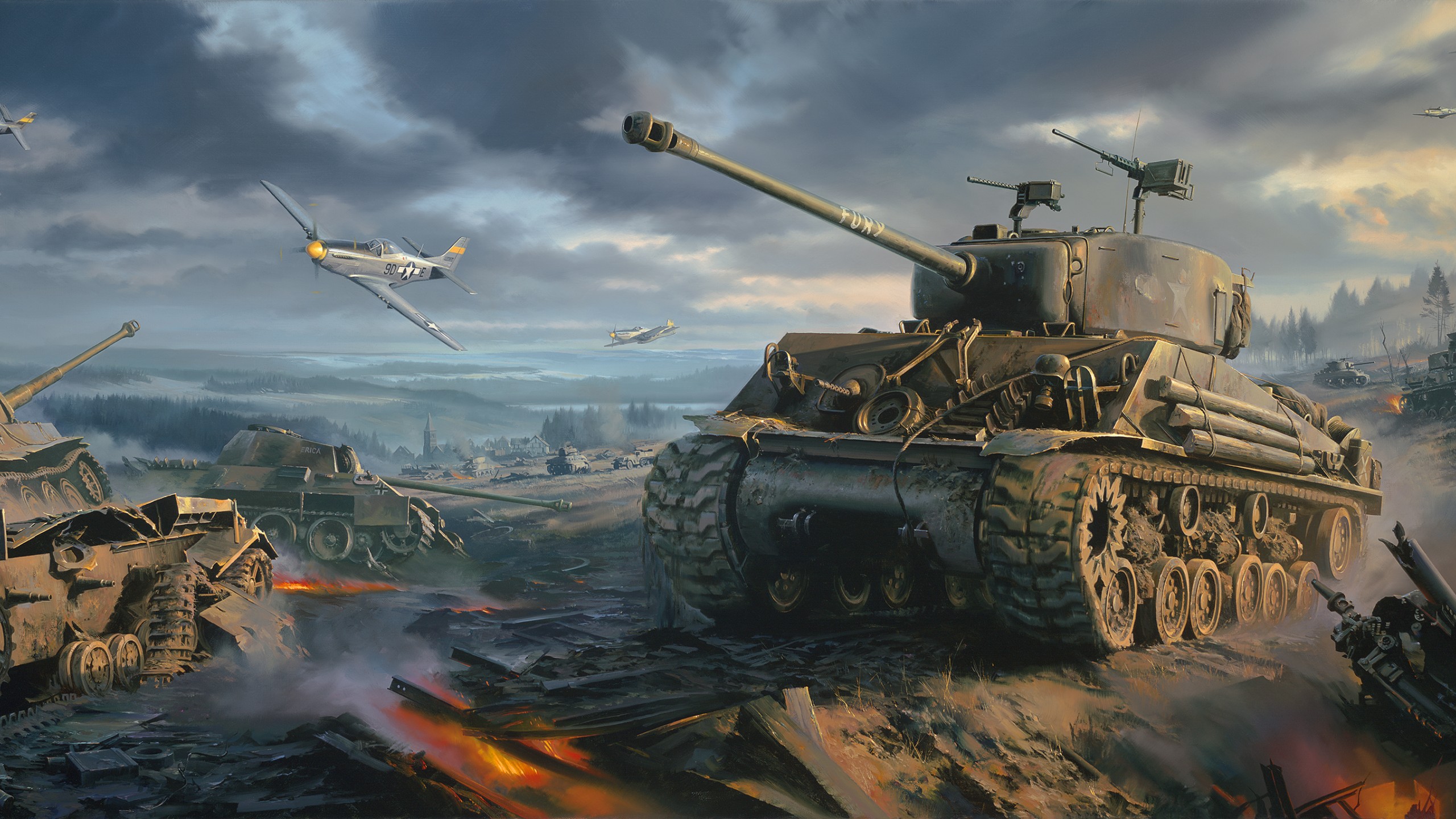 Military M4 Sherman 2560x1440