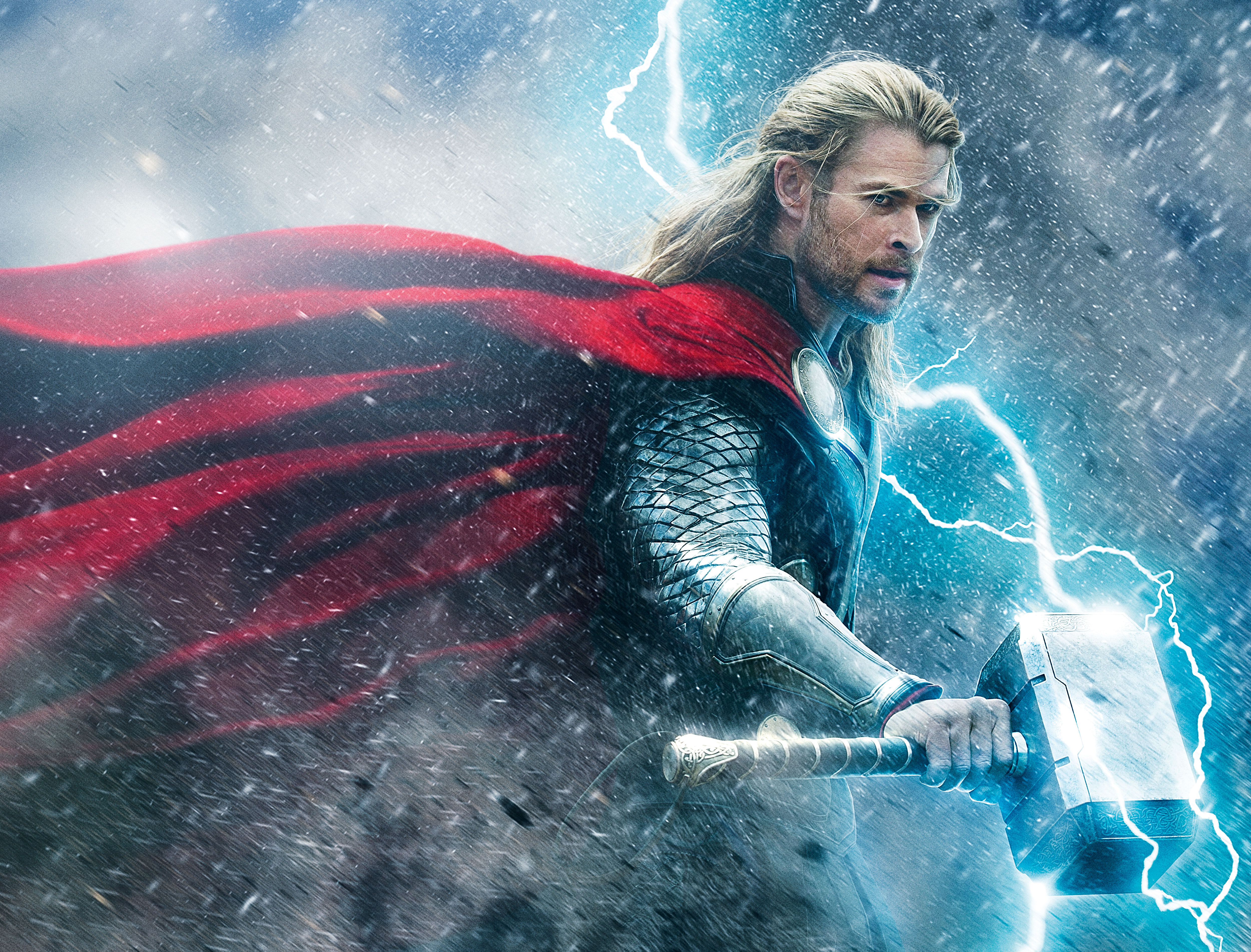 Chris Hemsworth Mjolnir Superhero Thor Thor The Dark World 5000x3804