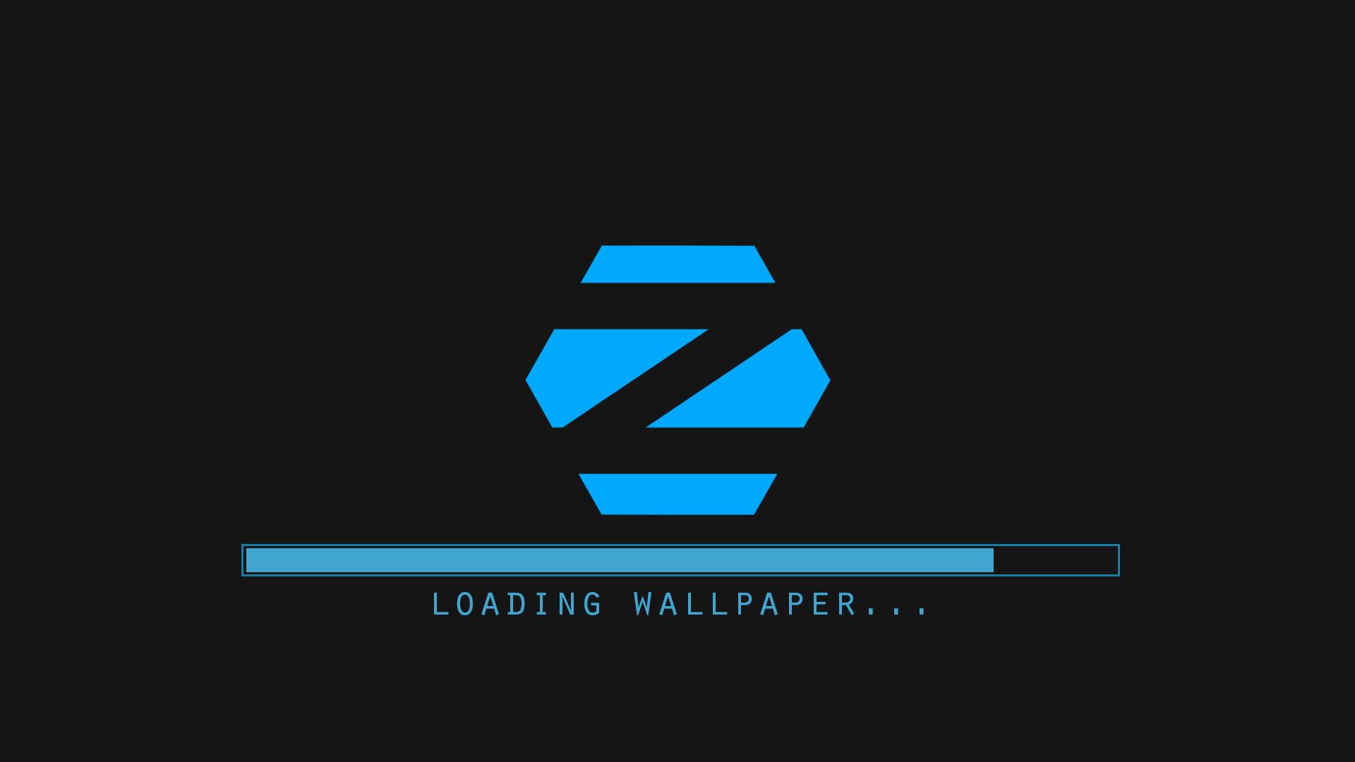 Humor Simple Cyan Loading Logo Operating System Linux 1920x1080