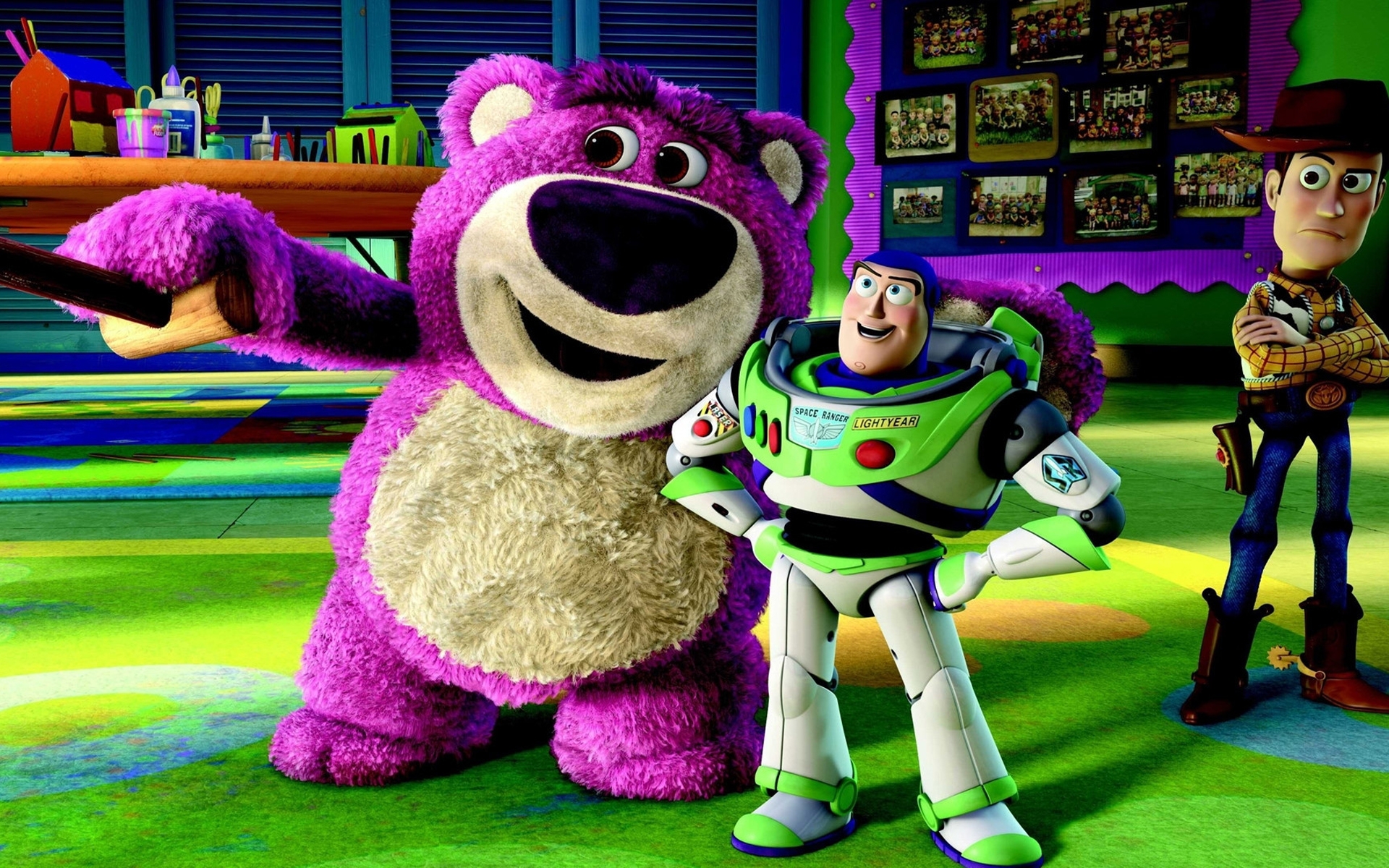 Buzz Lightyear Lots O 039 Huggin 039 Bear Woody Toy Story 1920x1200