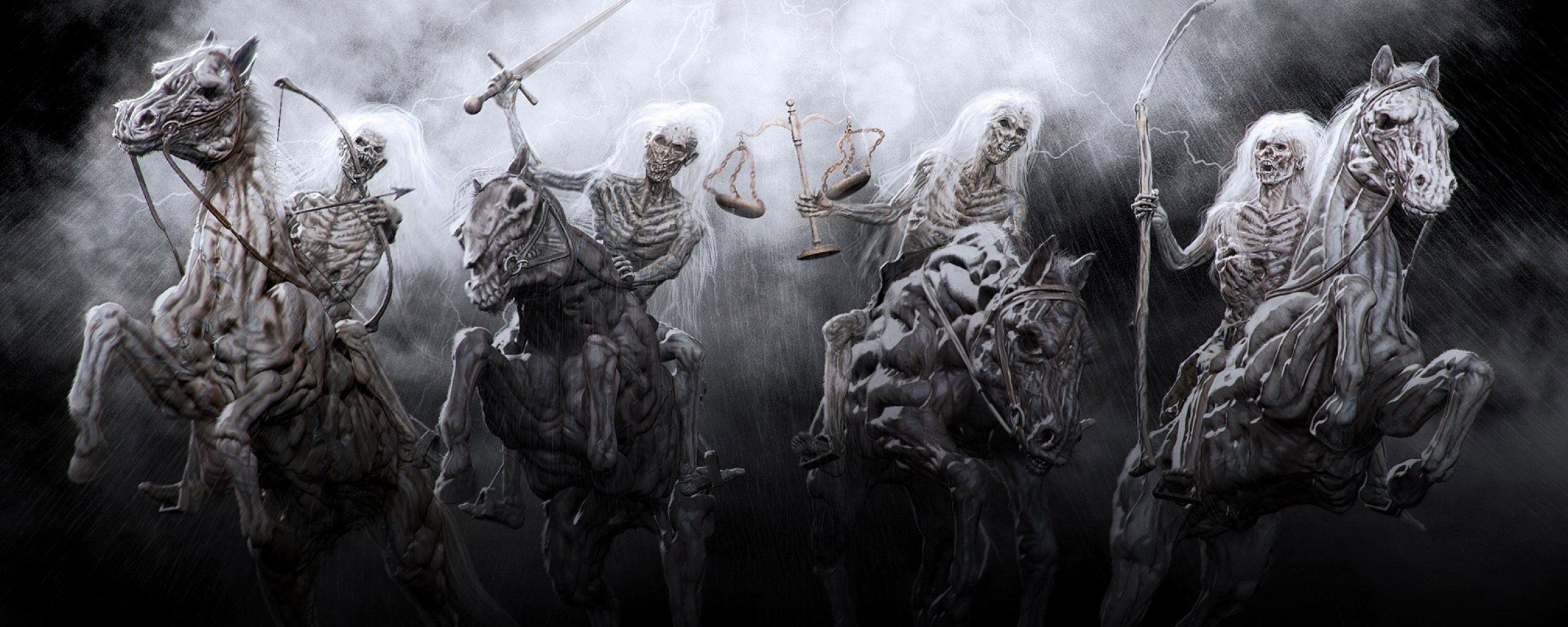 Armageddon Four Horsemen Of The Apocalypse Occult 2560x1024
