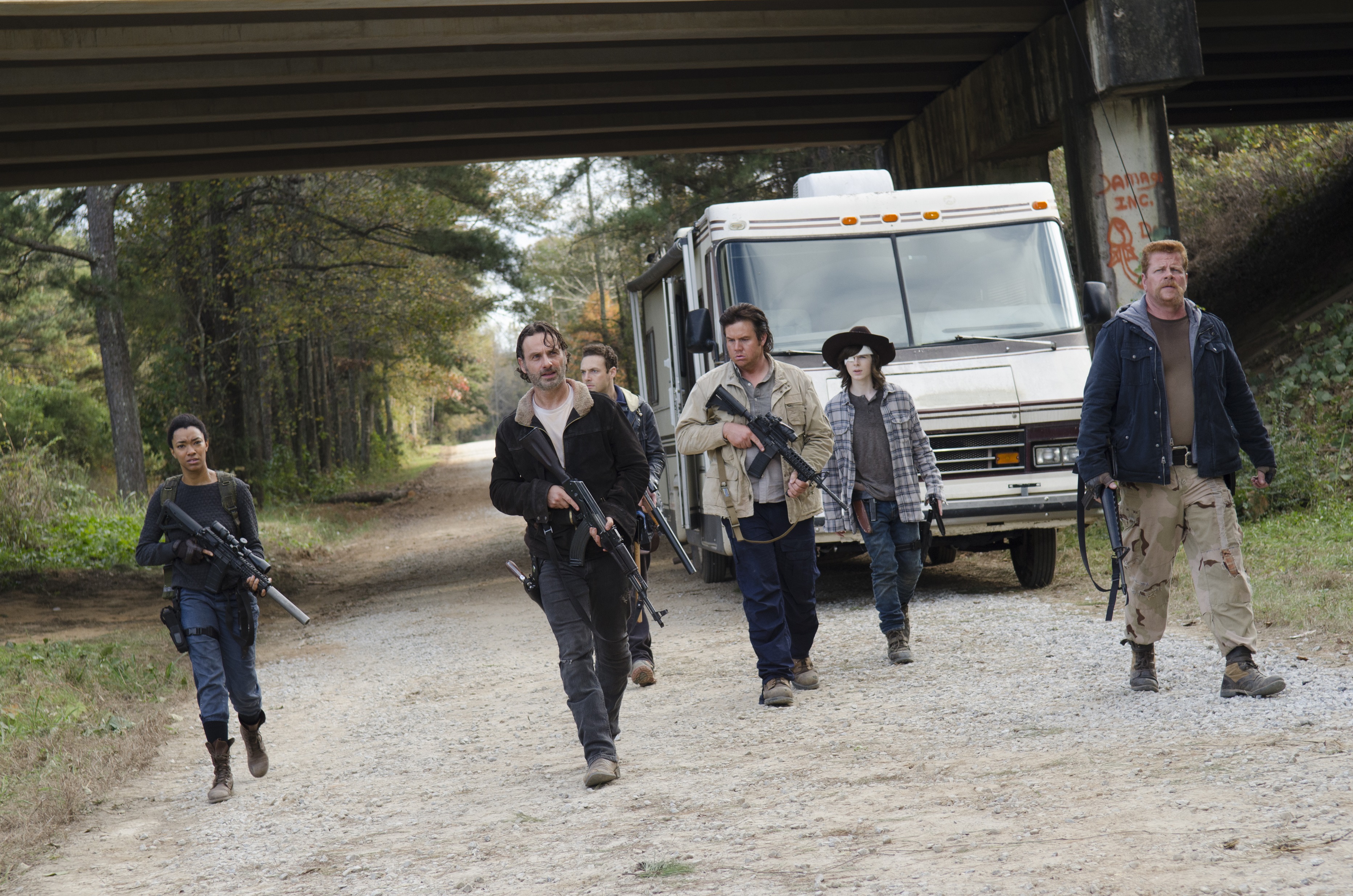 Andrew Lincoln Carl Grimes Chandler Riggs Rick Grimes The Walking Dead 3728x2469