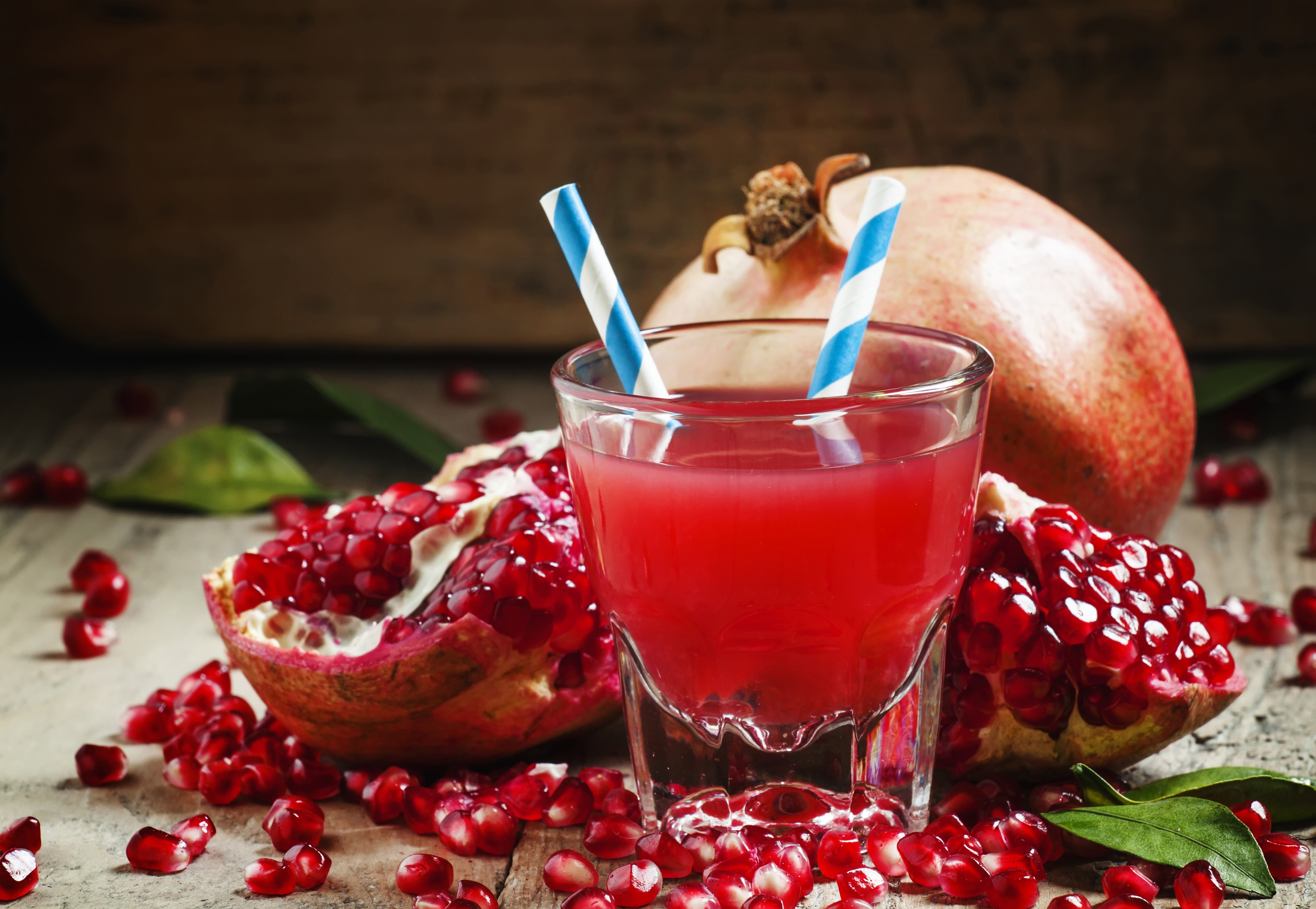 Drink Fruit Glass Pomegranate Still Life 6511x4500