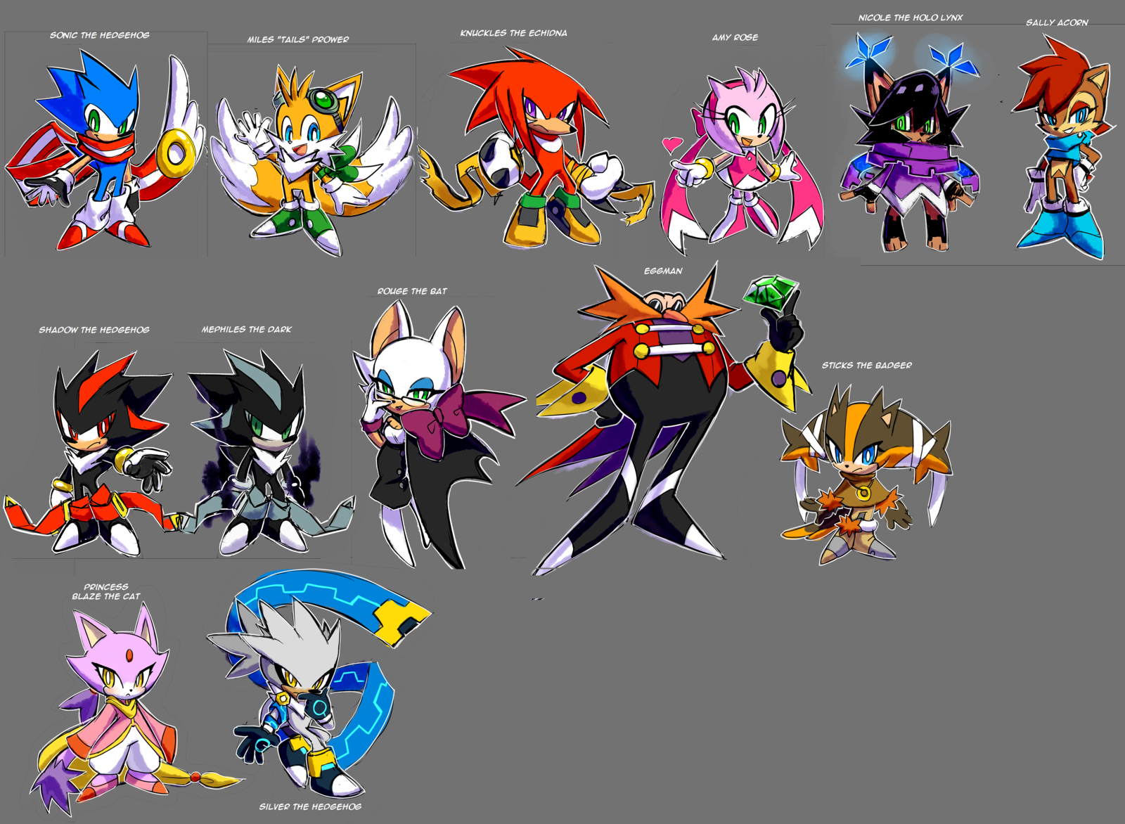 Amy Rose Knuckles The Echidna Mephiles The Dark Miles Quot Tails Quot Prower Nicole The Holo Lynx Ro 1600x1172