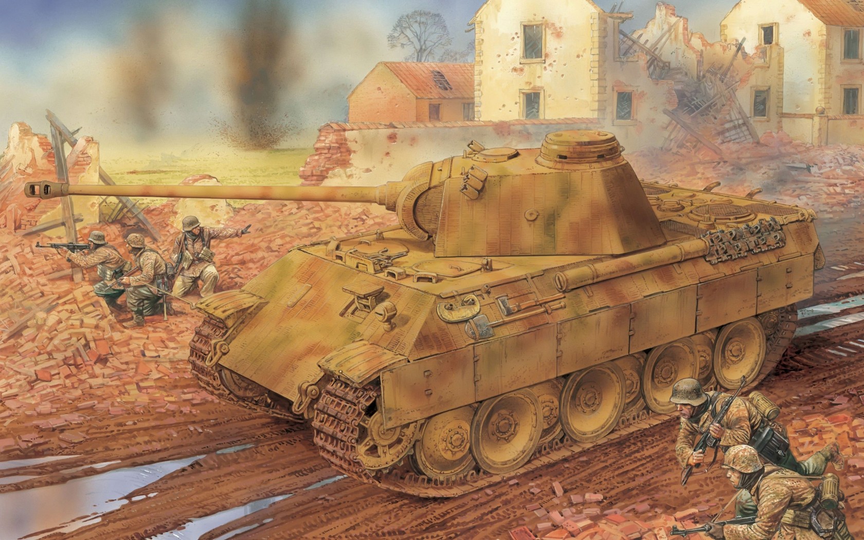 Military Panther Tank 1680x1050
