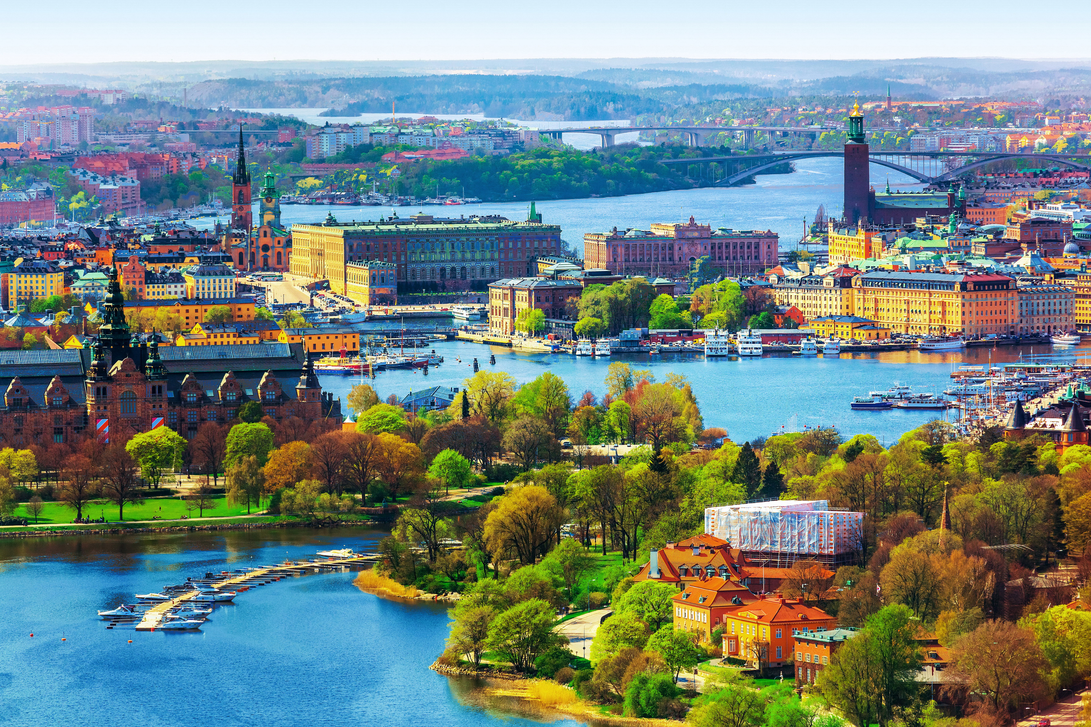 Building City Stockholm Sweden 3570x2380