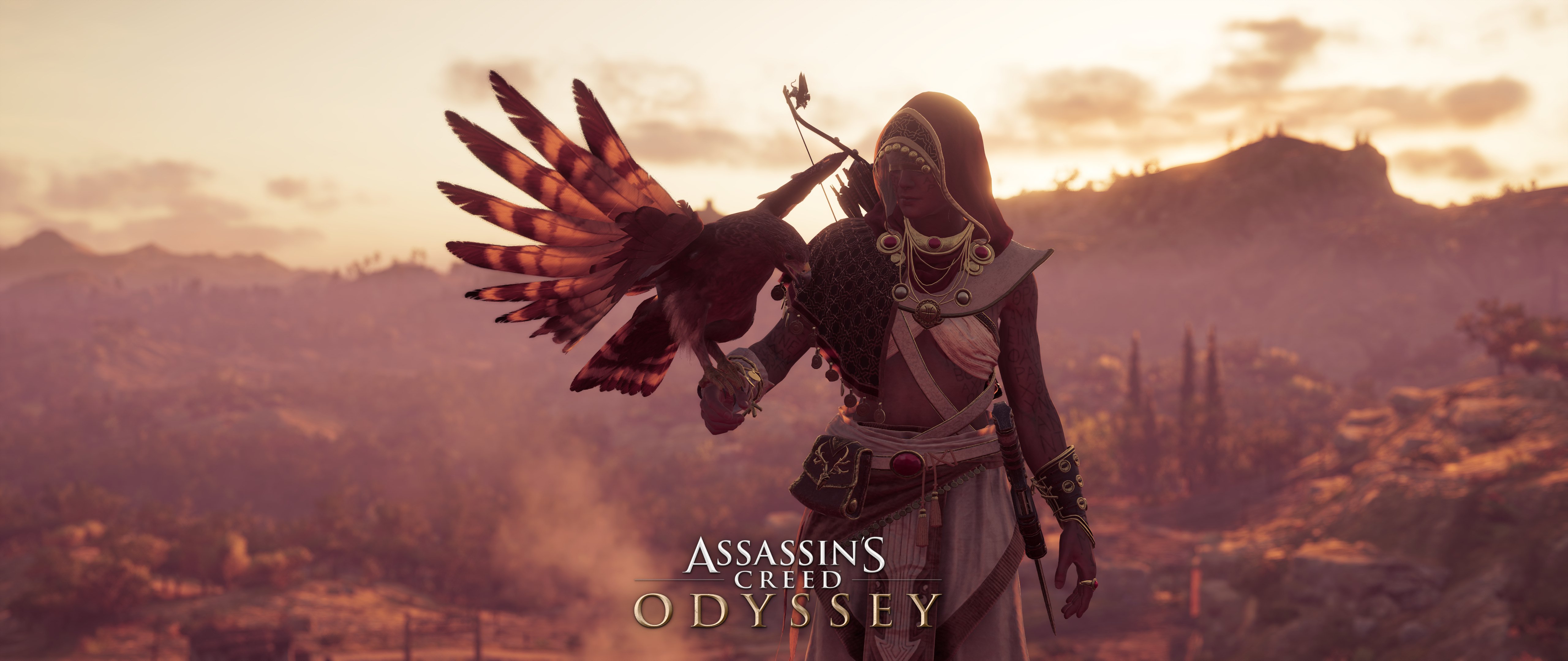 Assassins Creed Assassins Creed Odyssey Kassandra Gold Eagle Ubisoft Video Games Gamer 4Gamers 5120x2160