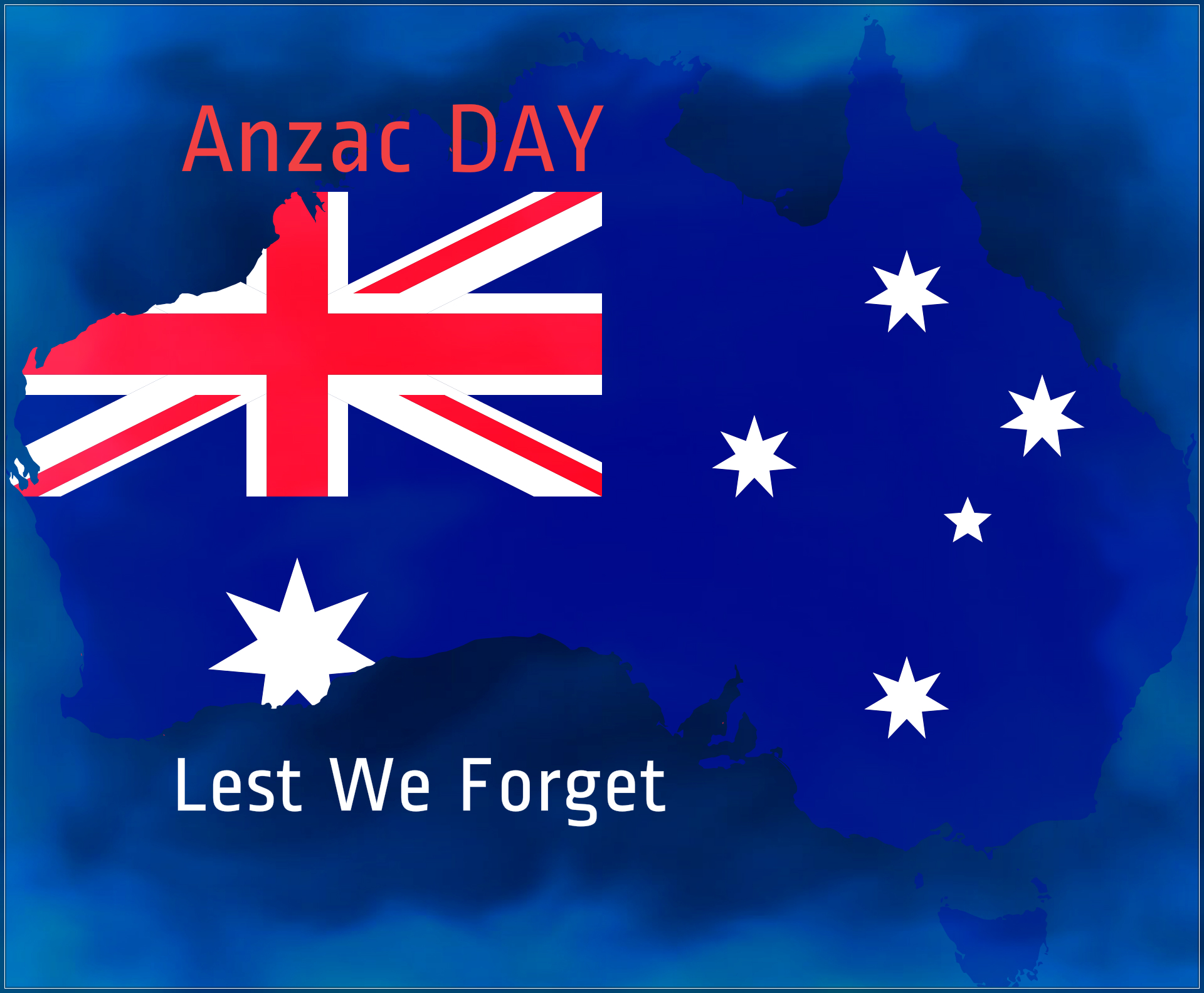 Anzac Day Artistic Australia Blue Flag Holiday 1920x1584