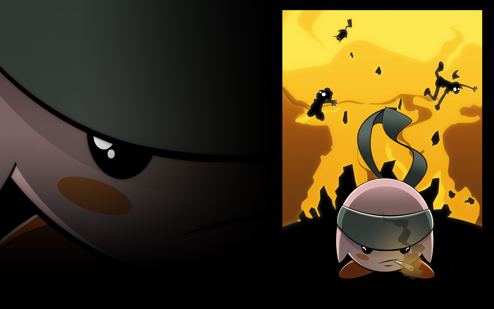 Kirby Solid Snake Super Smash Brothers Brawl 1680x1050