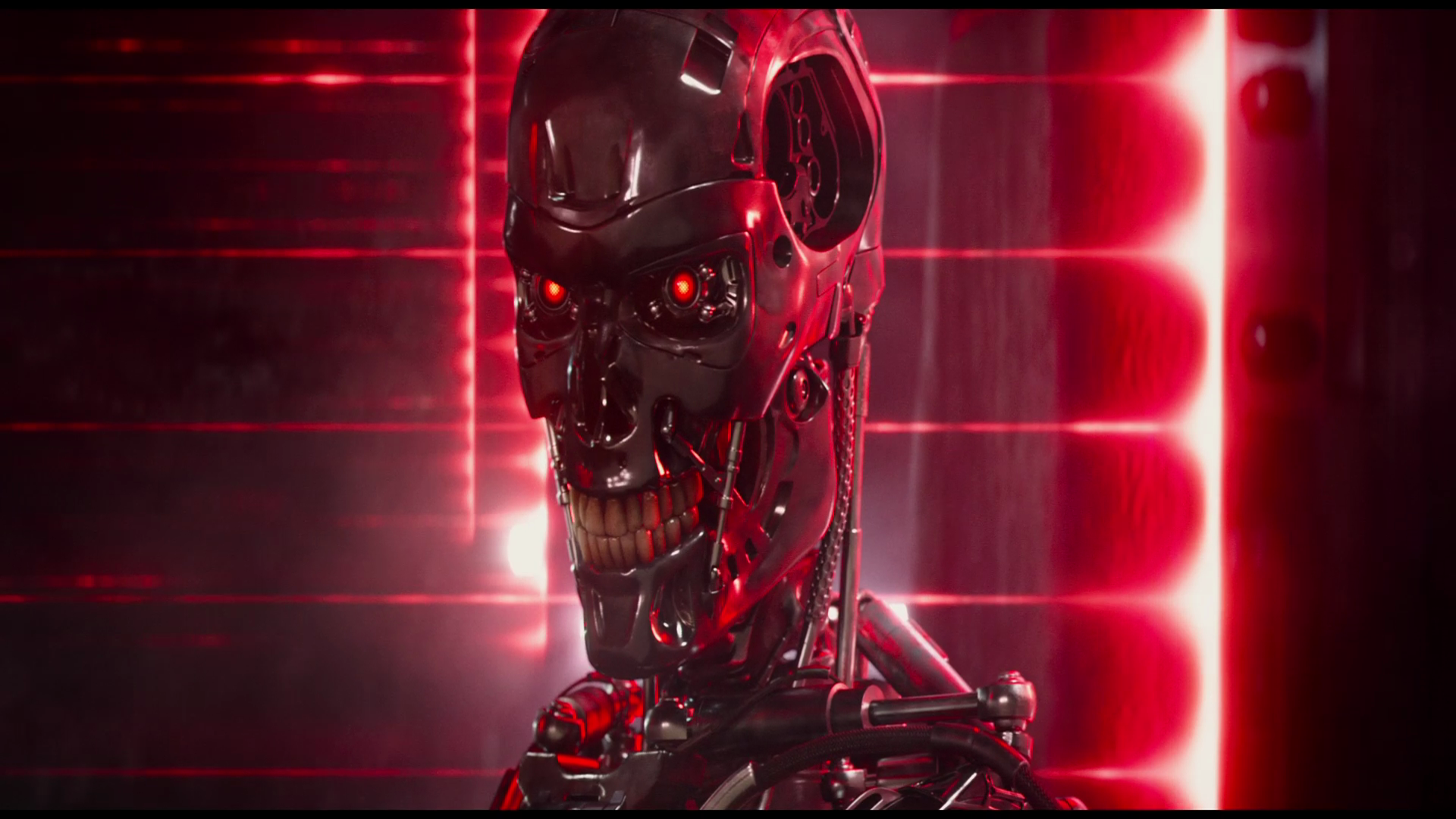Machine Red Robot Skeleton Terminator Terminator Genisys 1920x1080