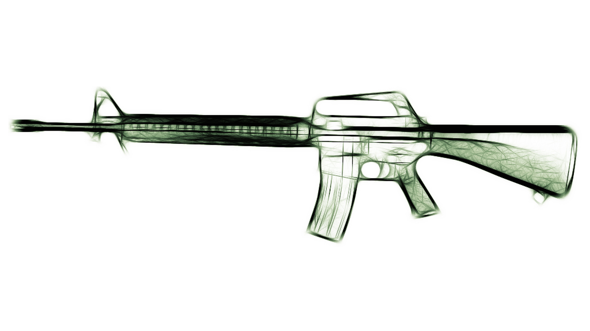 Fractal Gun M16 Rifle 1920x1080