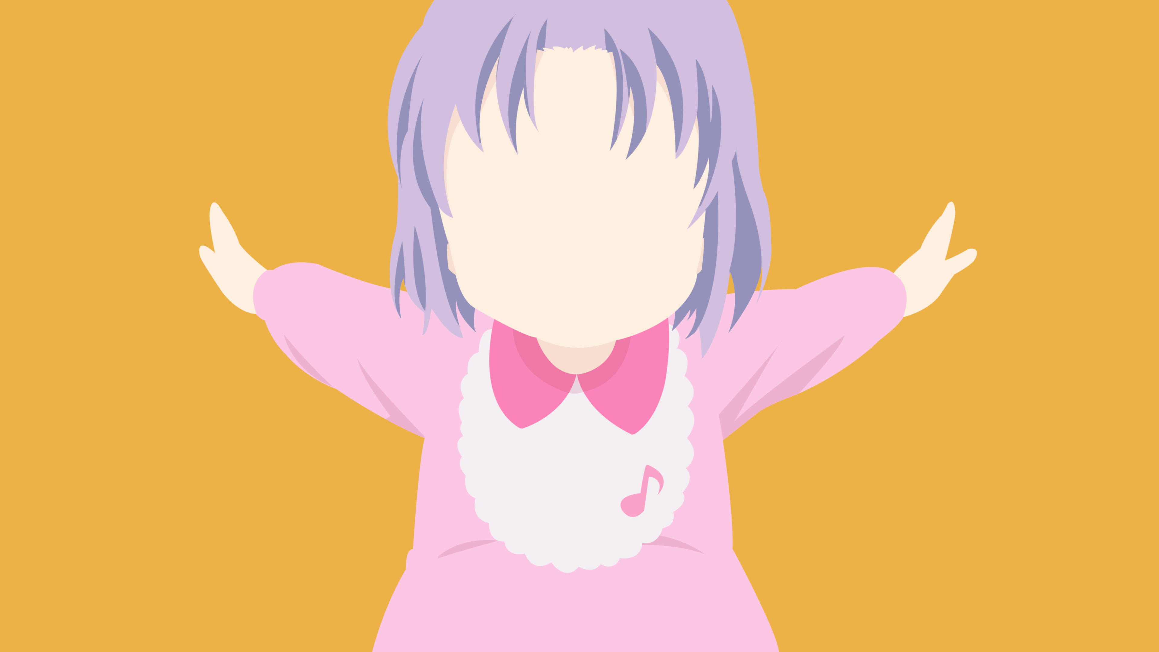 Anime Girl Minimalist Non Non Biyori Purple Hair Renge Miyauchi 3840x2160