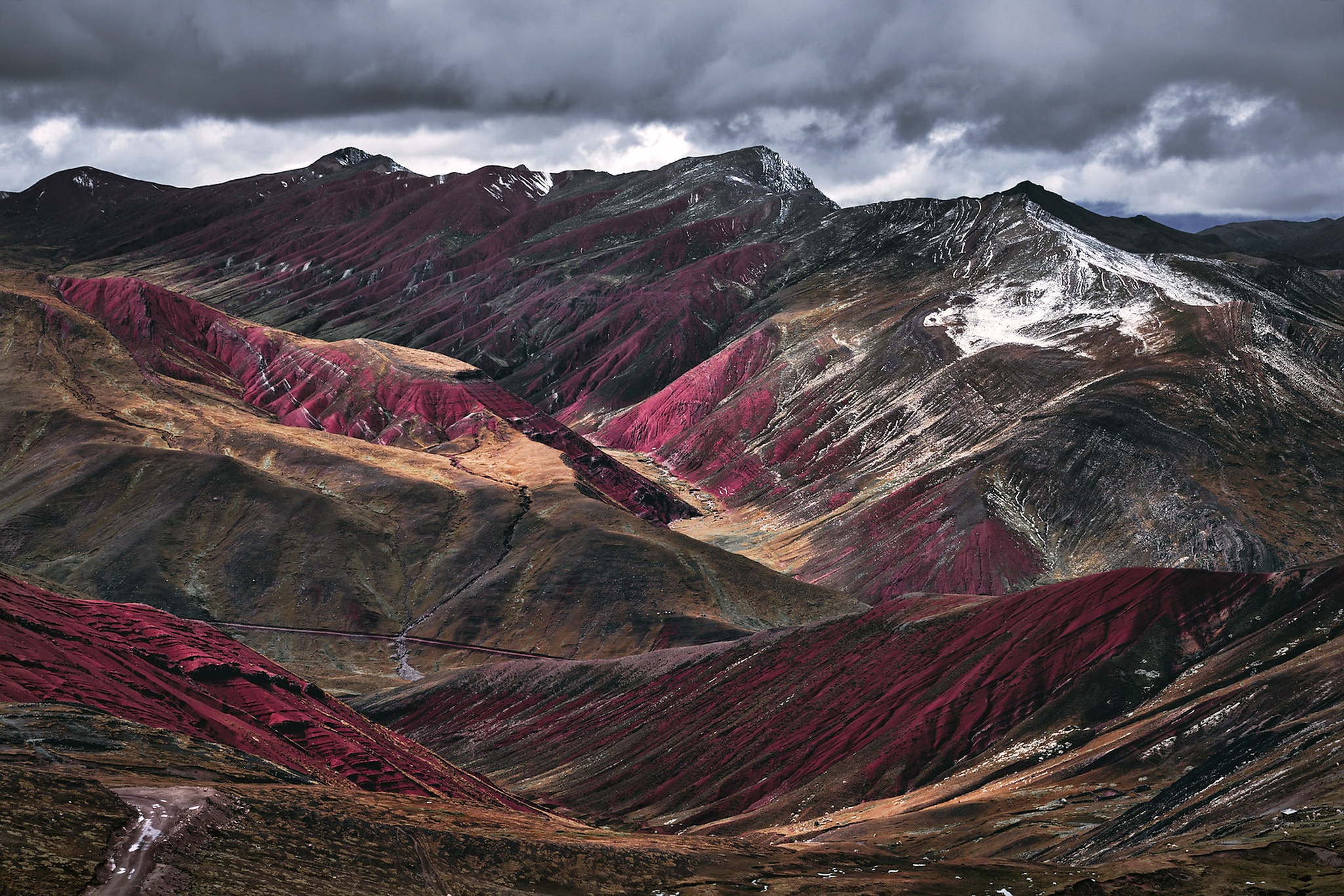 Peru Mountains Nature Landscape Rainbow Mountains 2048x1366
