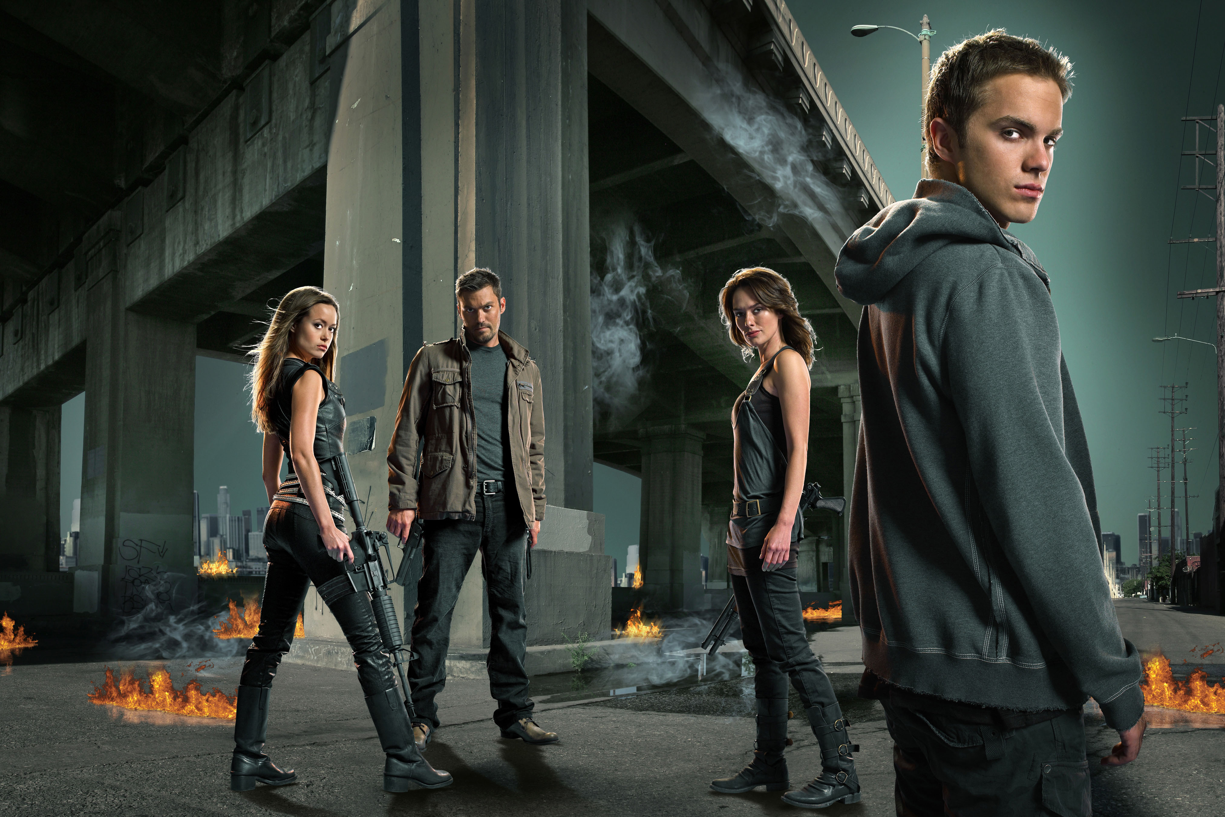 Cameron Phillips John Connor Lena Headey Sarah Connor Sci Fi Summer Glau Thomas Dekker 4050x2700