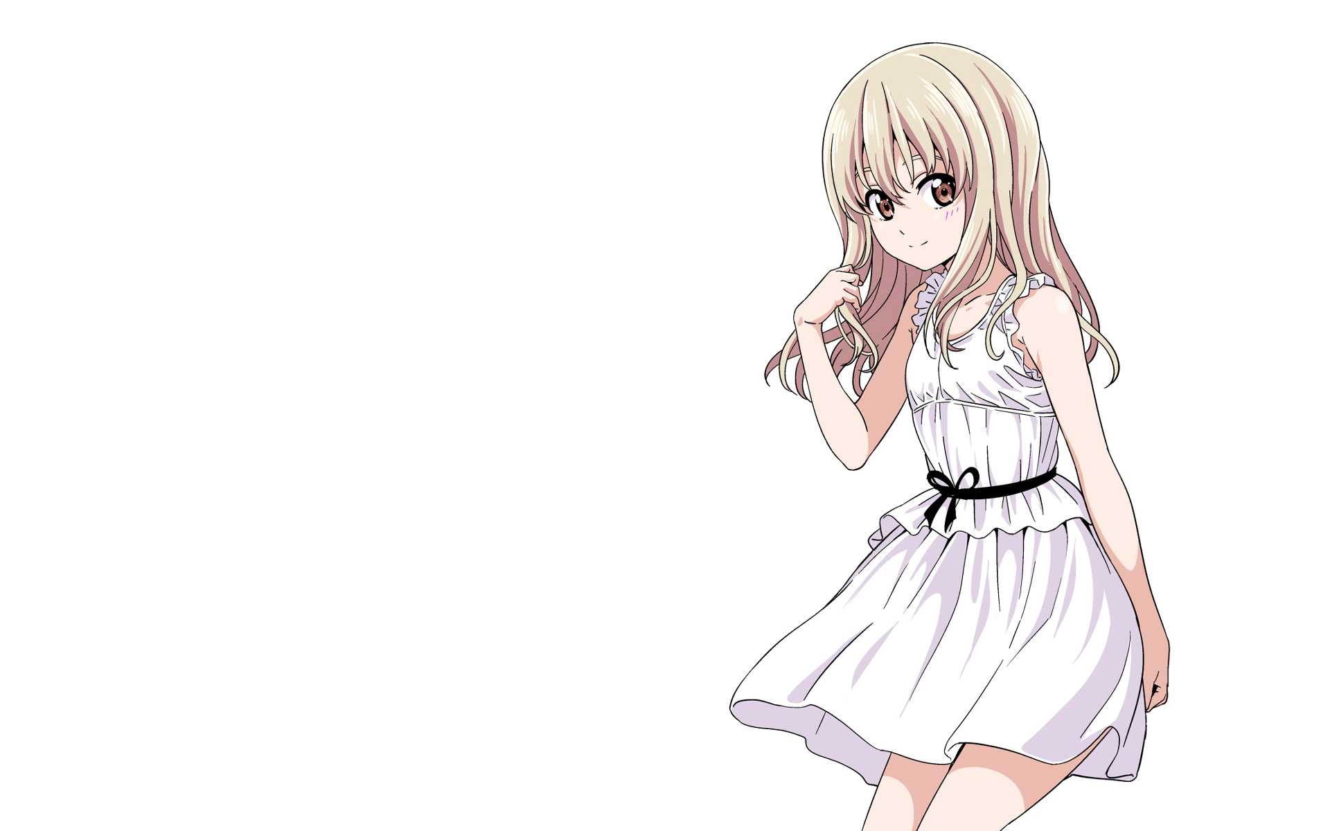 Aho Girl Dress Girl Sayaka Sumino White Dress 1920x1200