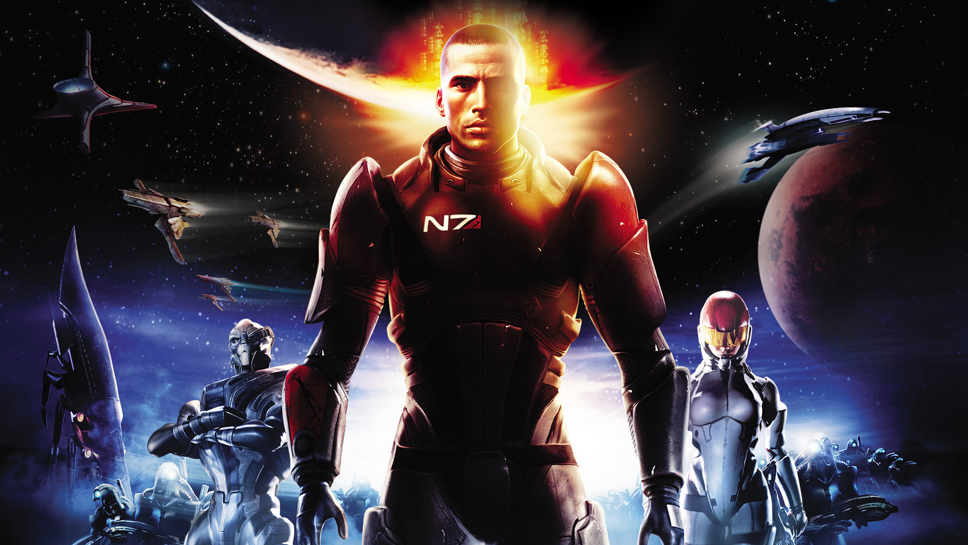 Ashley Williams Commander Shepard Garrus Vakarian Mass Effect 1920x1080