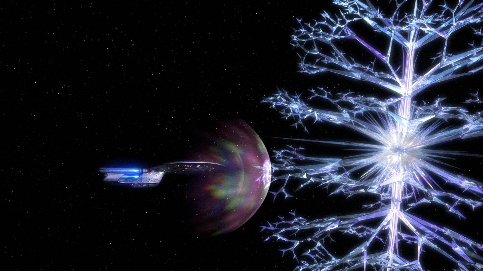 Crystalline Entity Star Trek The Next Generation Uss Enterprise Ncc 1701d 1920x1080