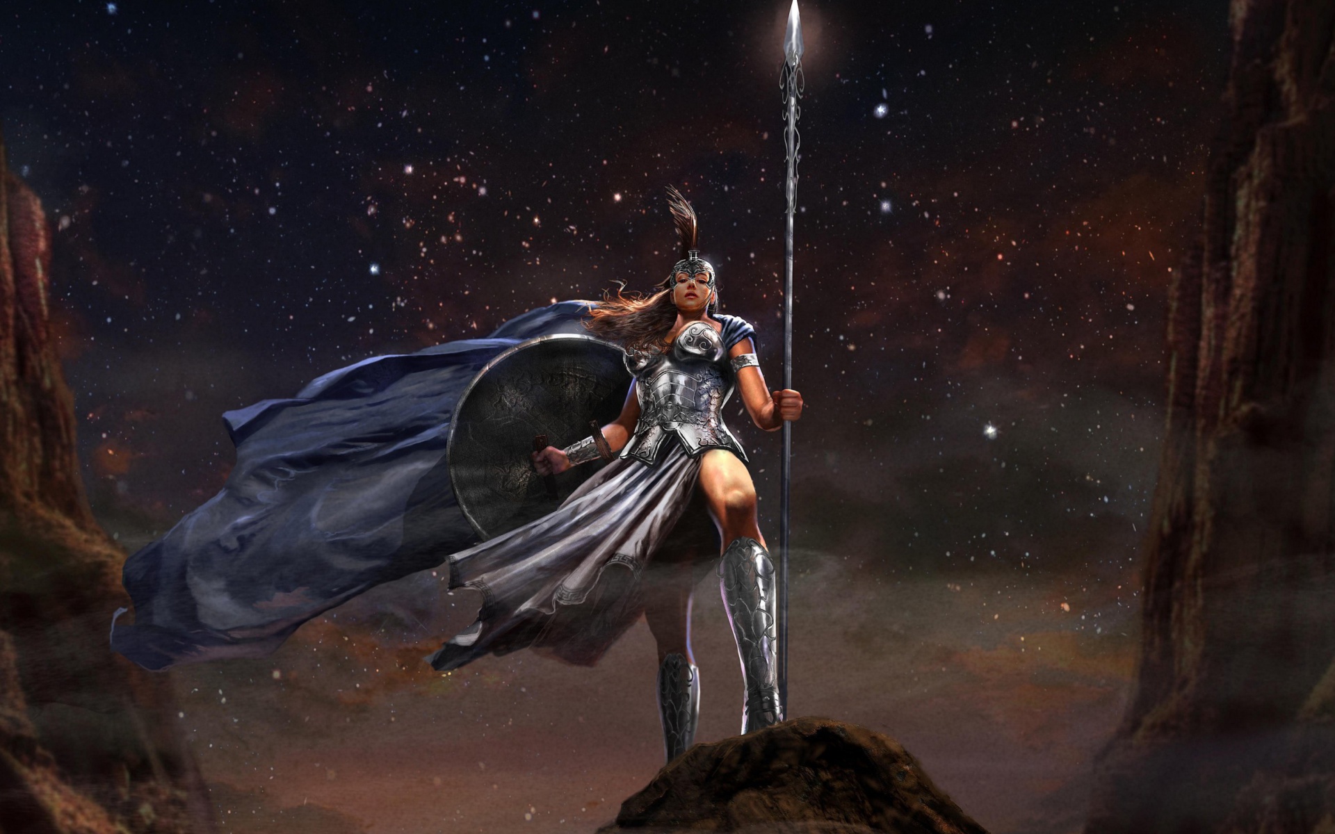 Armor Fantasy Goddess Greece Mythology Warrior 1920x1200