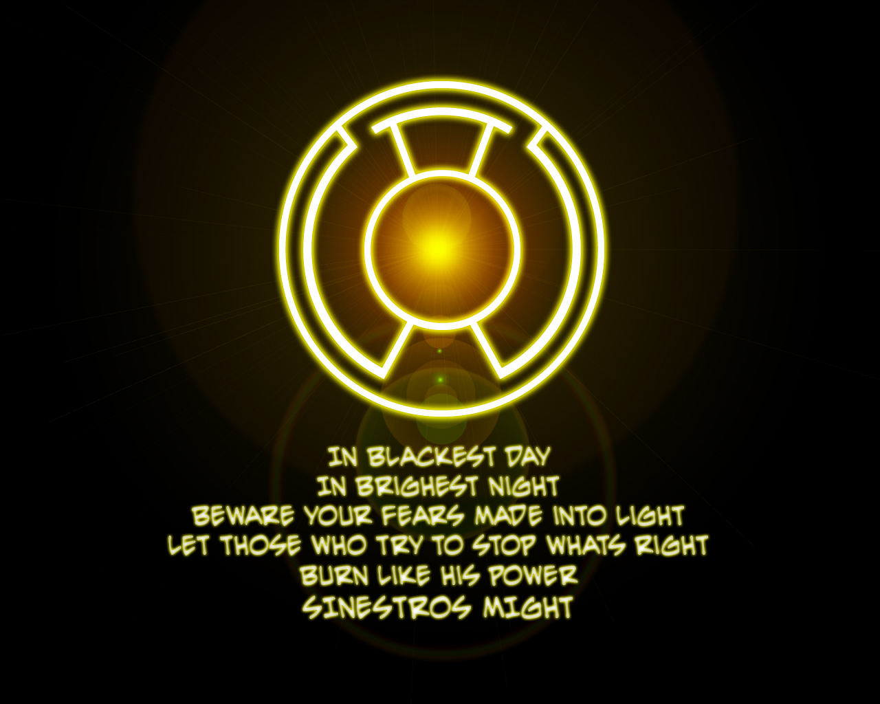 Sinestro Dc Comics Yellow Lantern 1280x1024
