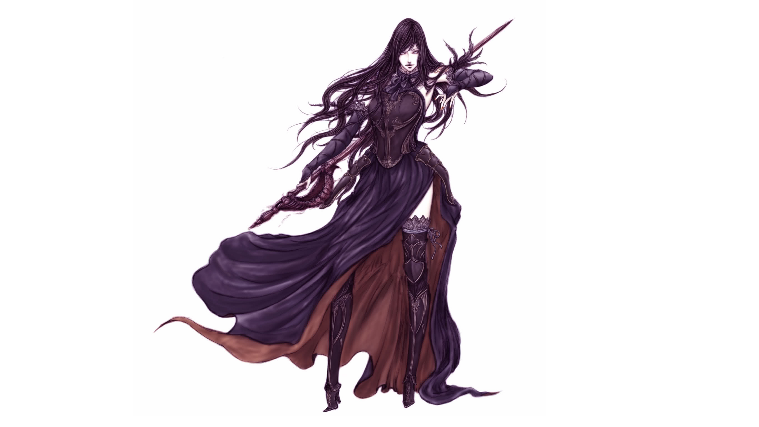 Artwork Black Hair Castlevania Order Of Ecclesia Fantasy Long Hair Shanoa Castlevania Video Game Wea 2560x1440