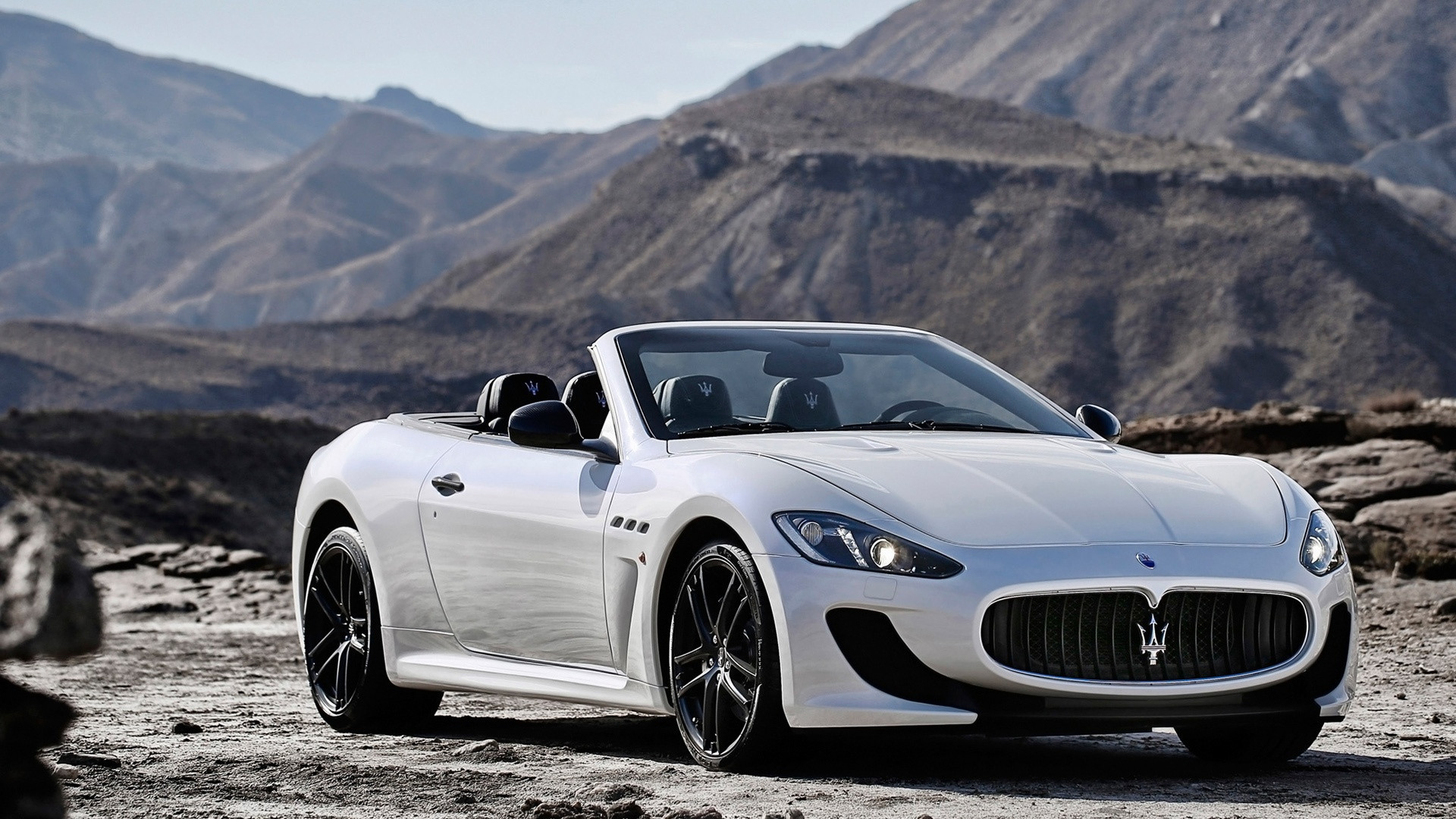 Car Grand Tourer Maserati Maserati Granturismo Vehicle White Car 1920x1080