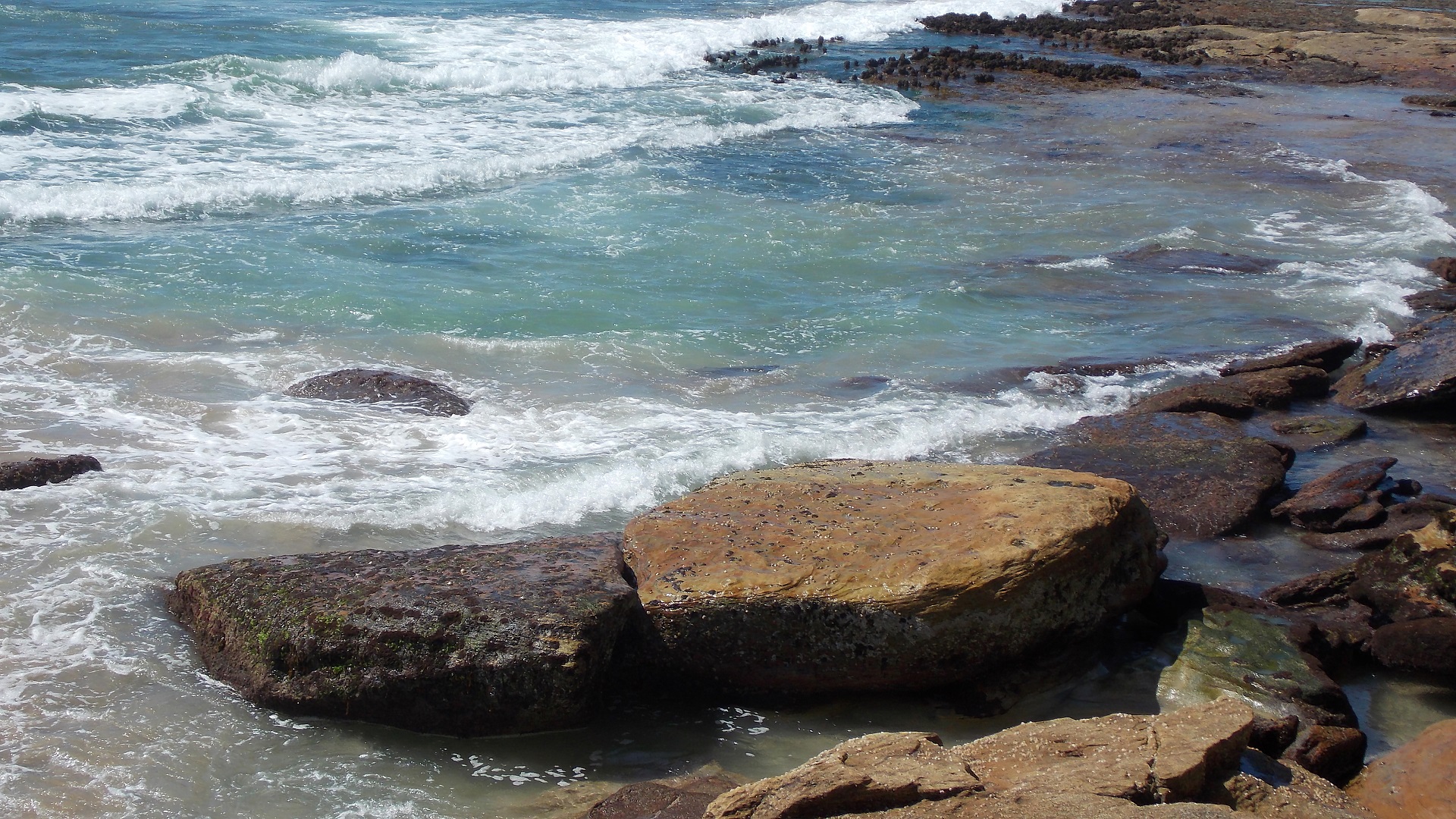Australia Beach Coast Cronulla Ocean Photography Rock Seascape Sydney Water Wave 1920x1080