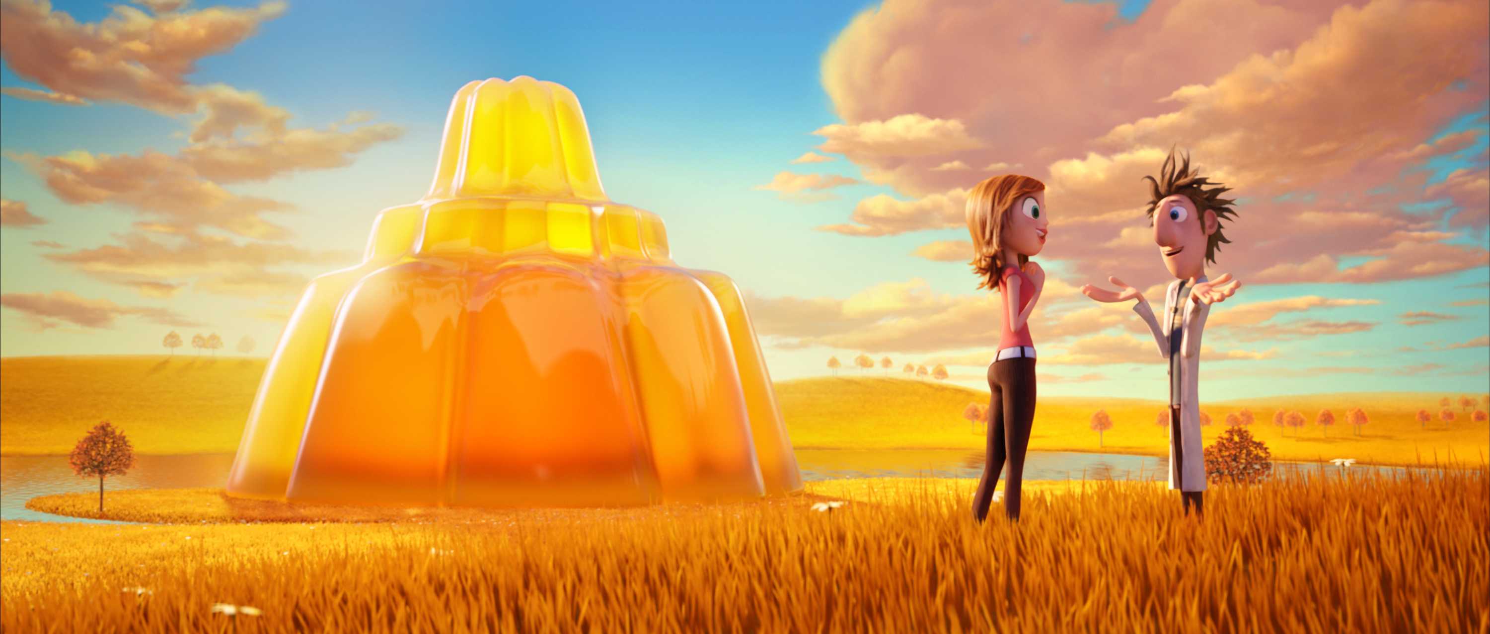 Cloudy With A Chance Of Meatballs Flint Lockwood Sam Sparks 3000x1277