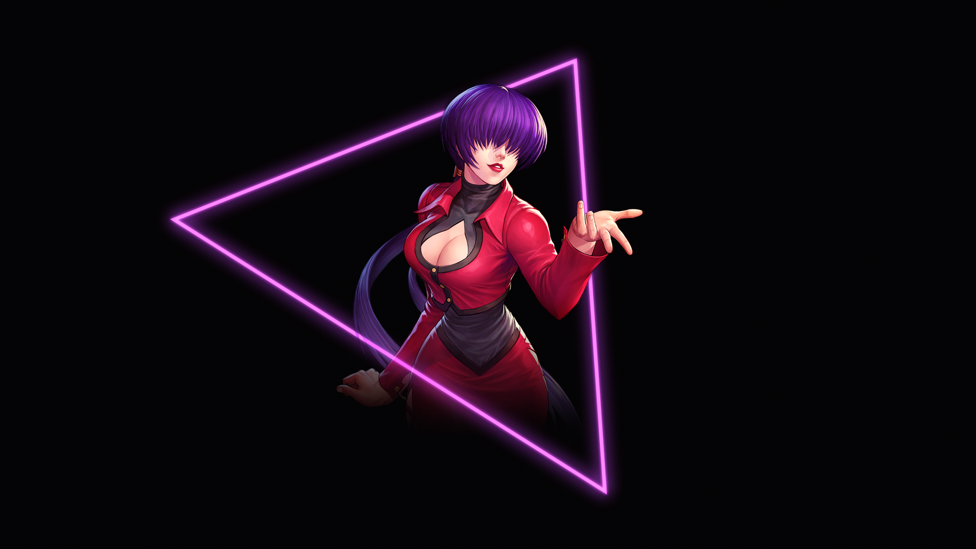 Shermie King Of Fighters Video Games Video Game Characters Video Game Girls Purple Hair Bangs Ponyta 1920x1080