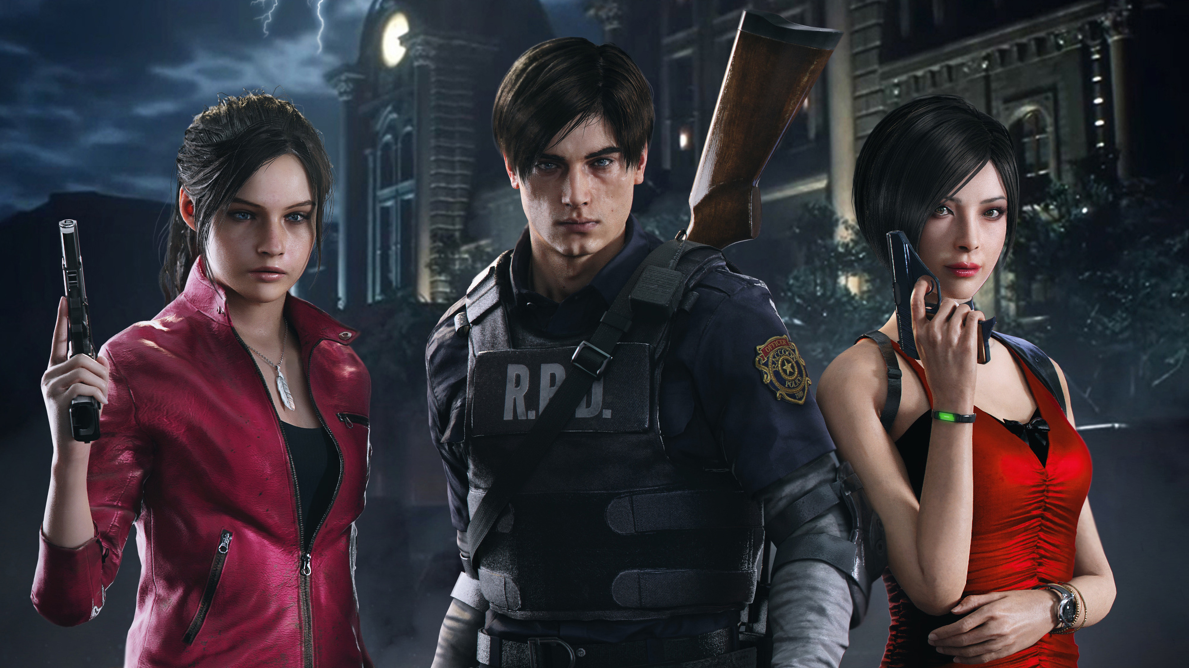 Ada Wong Claire Redfield Leon S Kennedy Resident Evil Resident Evil 2 2019 Resident Evil 2 Remake Re 3840x2160