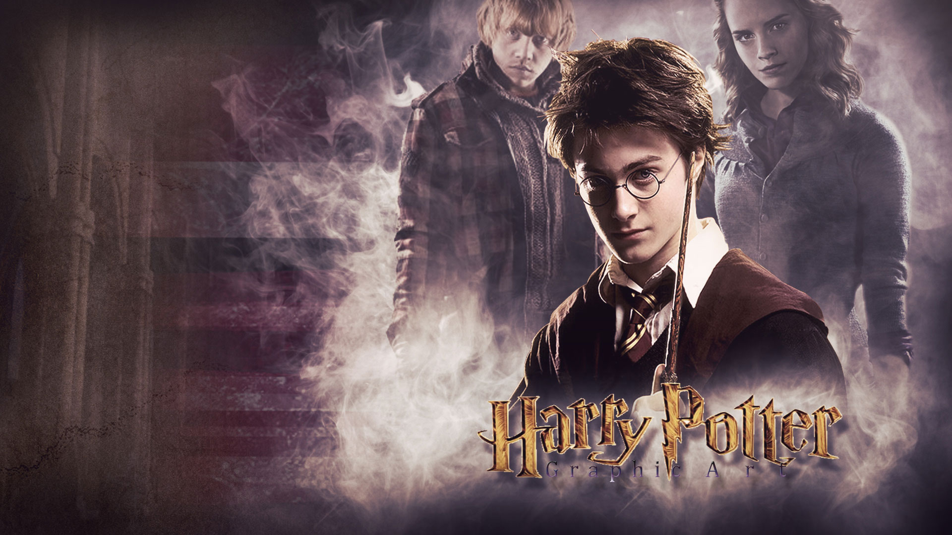 Harry Potter Hermione Granger Ron Weasley 1920x1080
