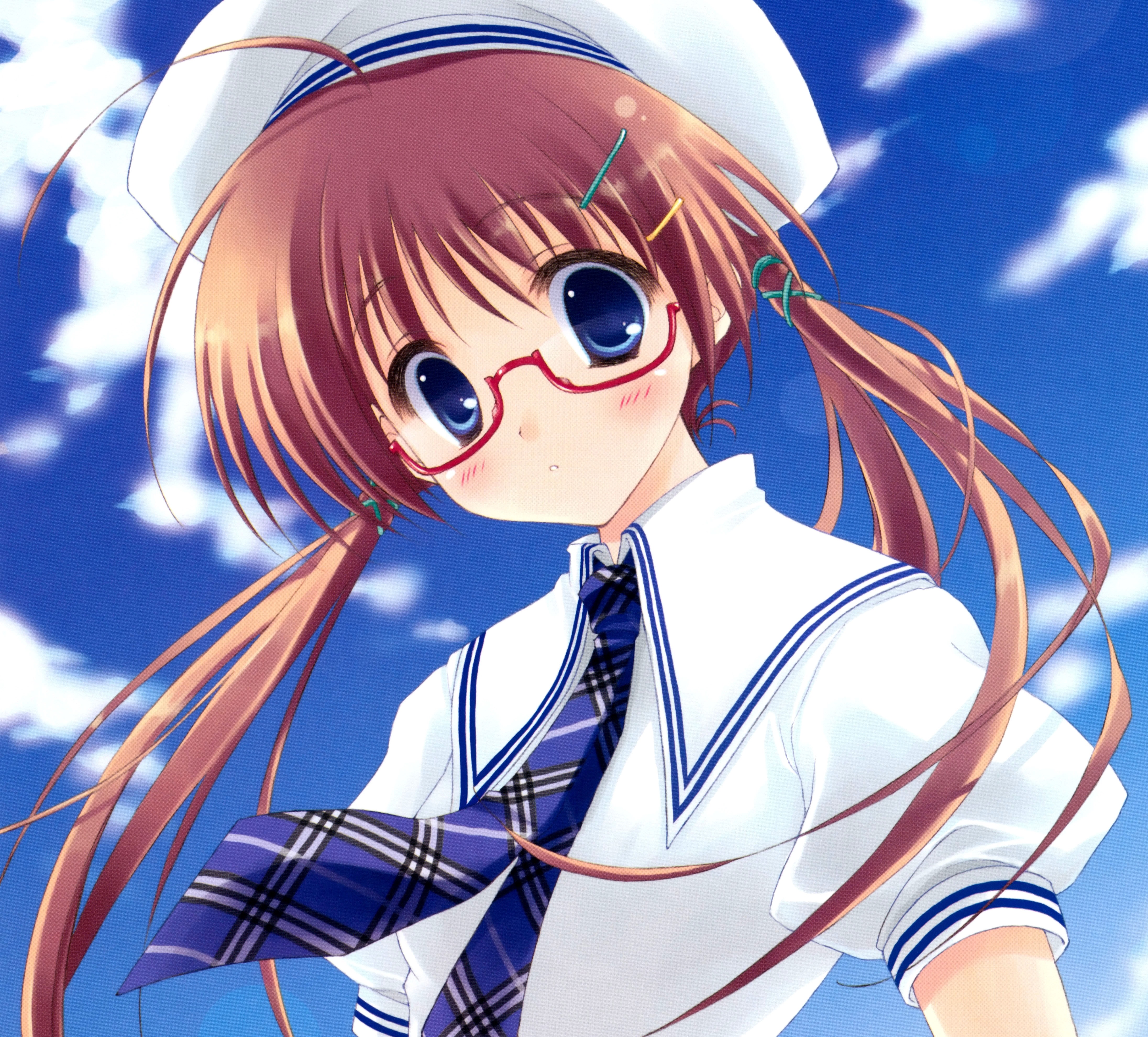 Glasses Schoolgirl Twinitails 4384x3960