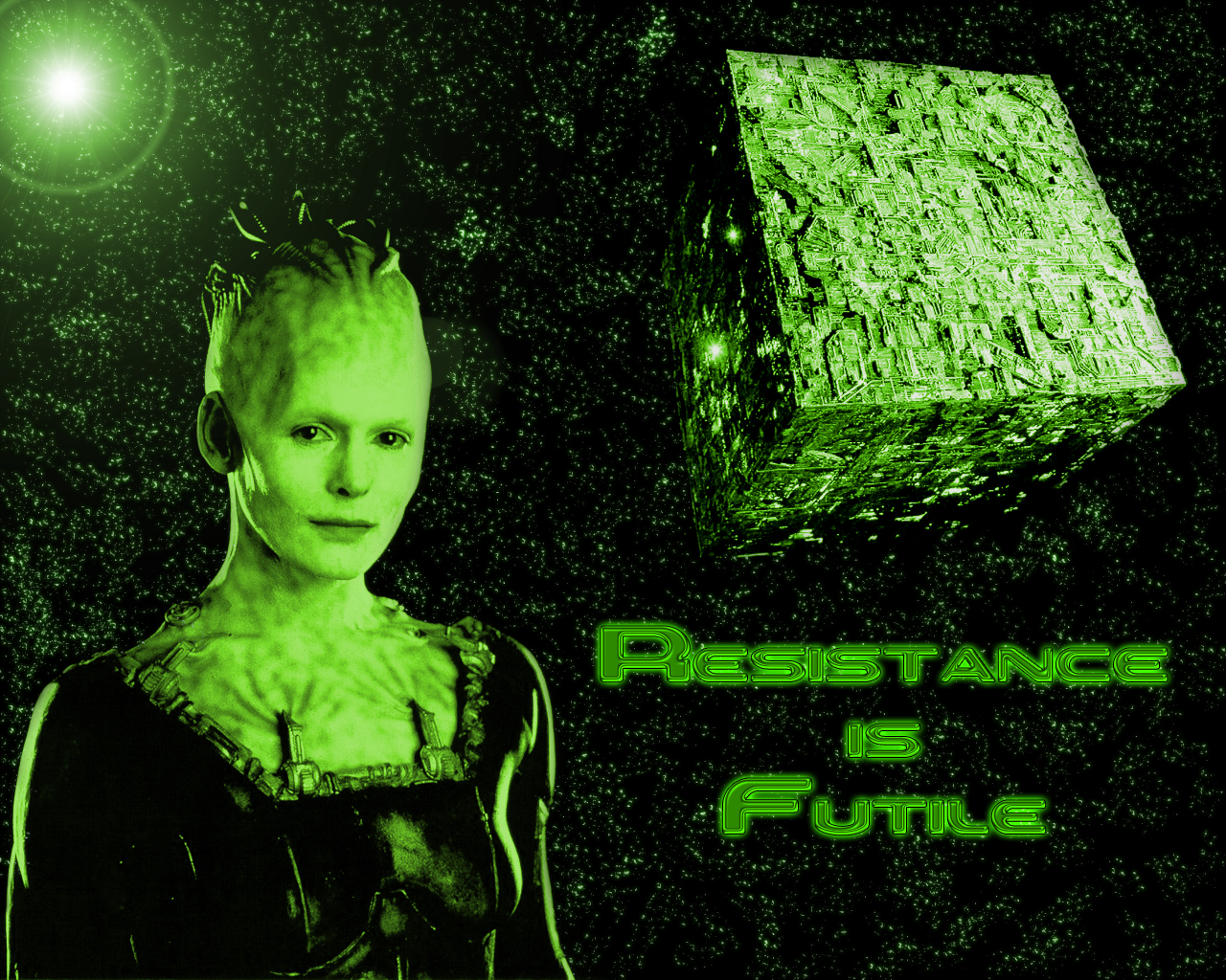 Borg Cube Borg Queen Star Trek Star Trek The Next Generation 1280x1024