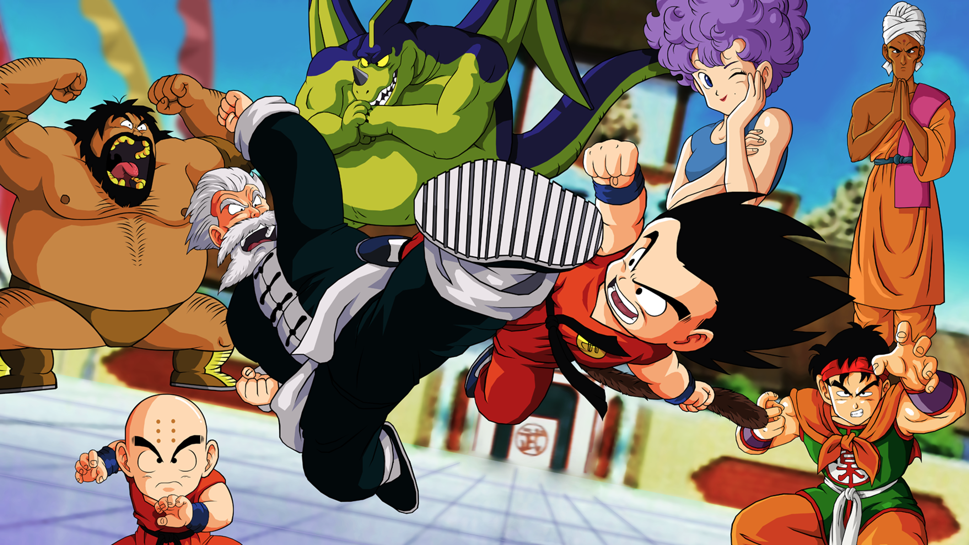 Goku Krillin Dragon Ball Master Roshi Dragon Ball Yamcha Dragon Ball 1920x1080