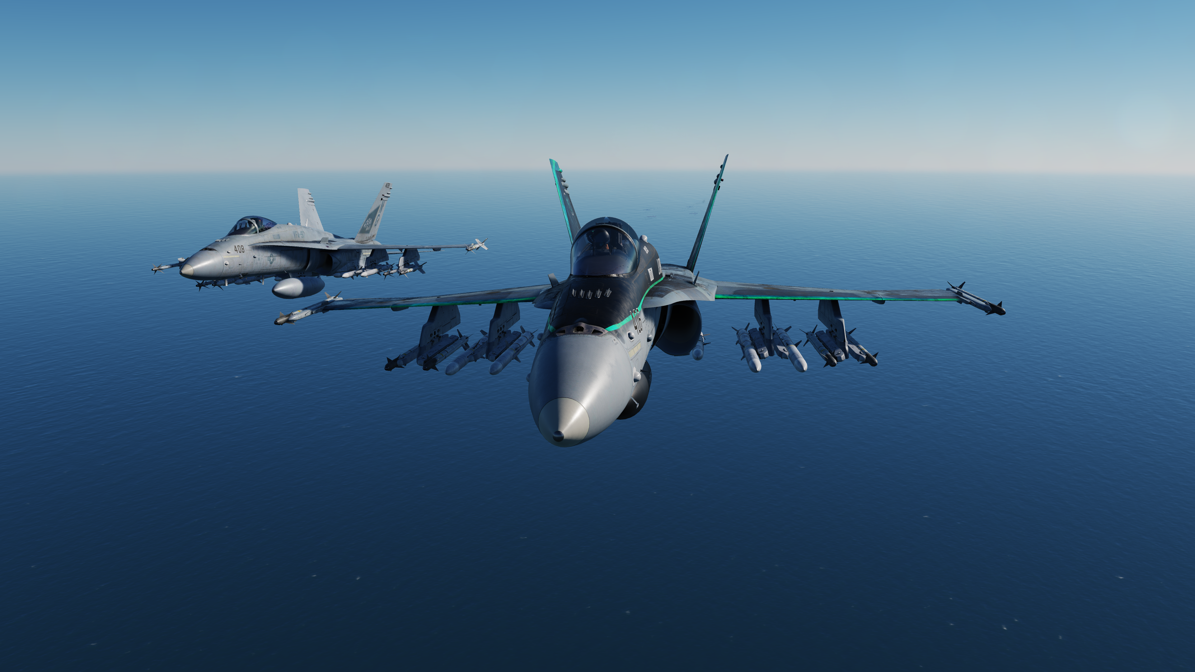 Aircraft Military Aircraft Sea Digital Combat Simulator McDonnell Douglas F A 18 Hornet 3840x2160