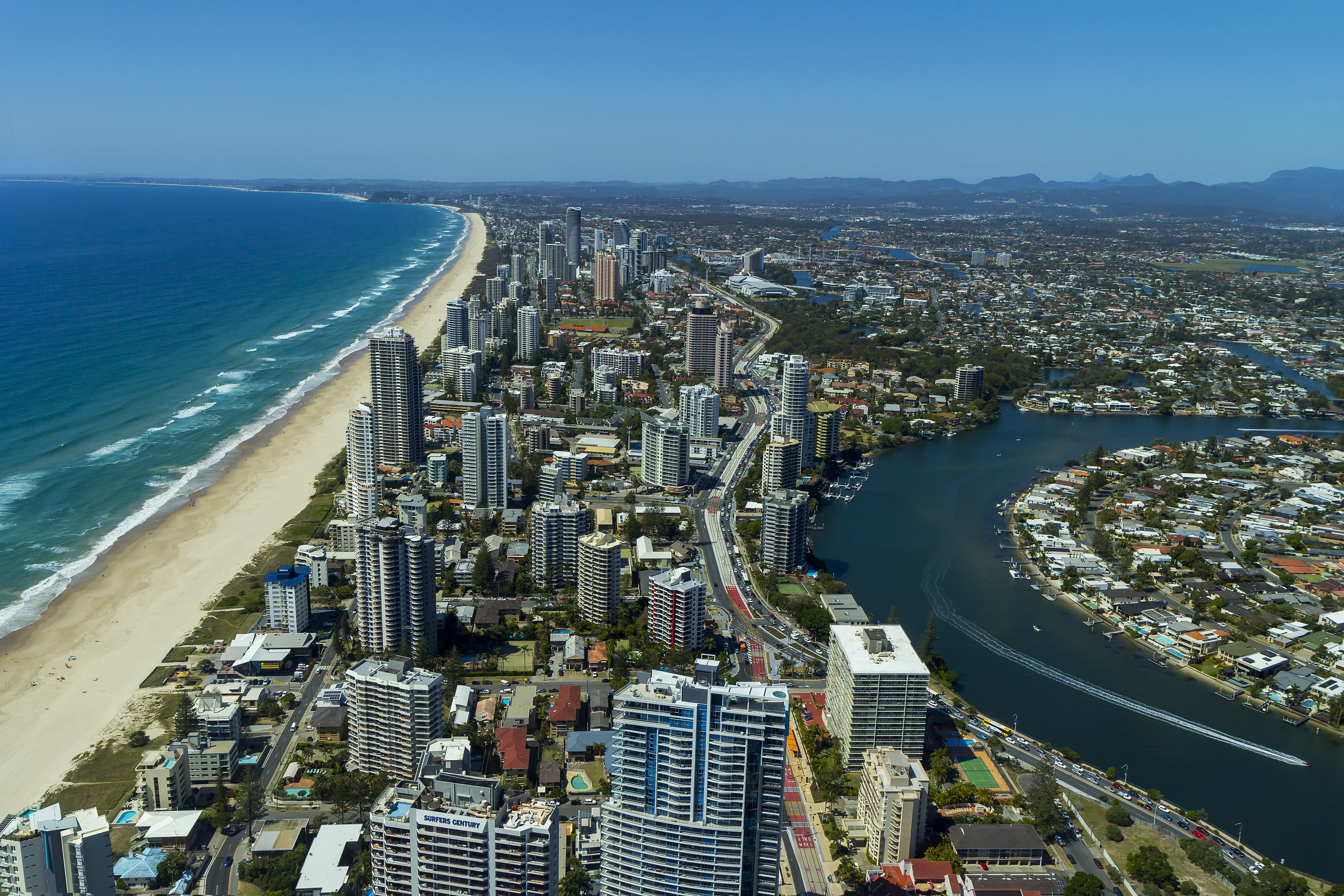 Australia Beach Coastline Gold Coast Ocean Queensland Sea 5128x3419