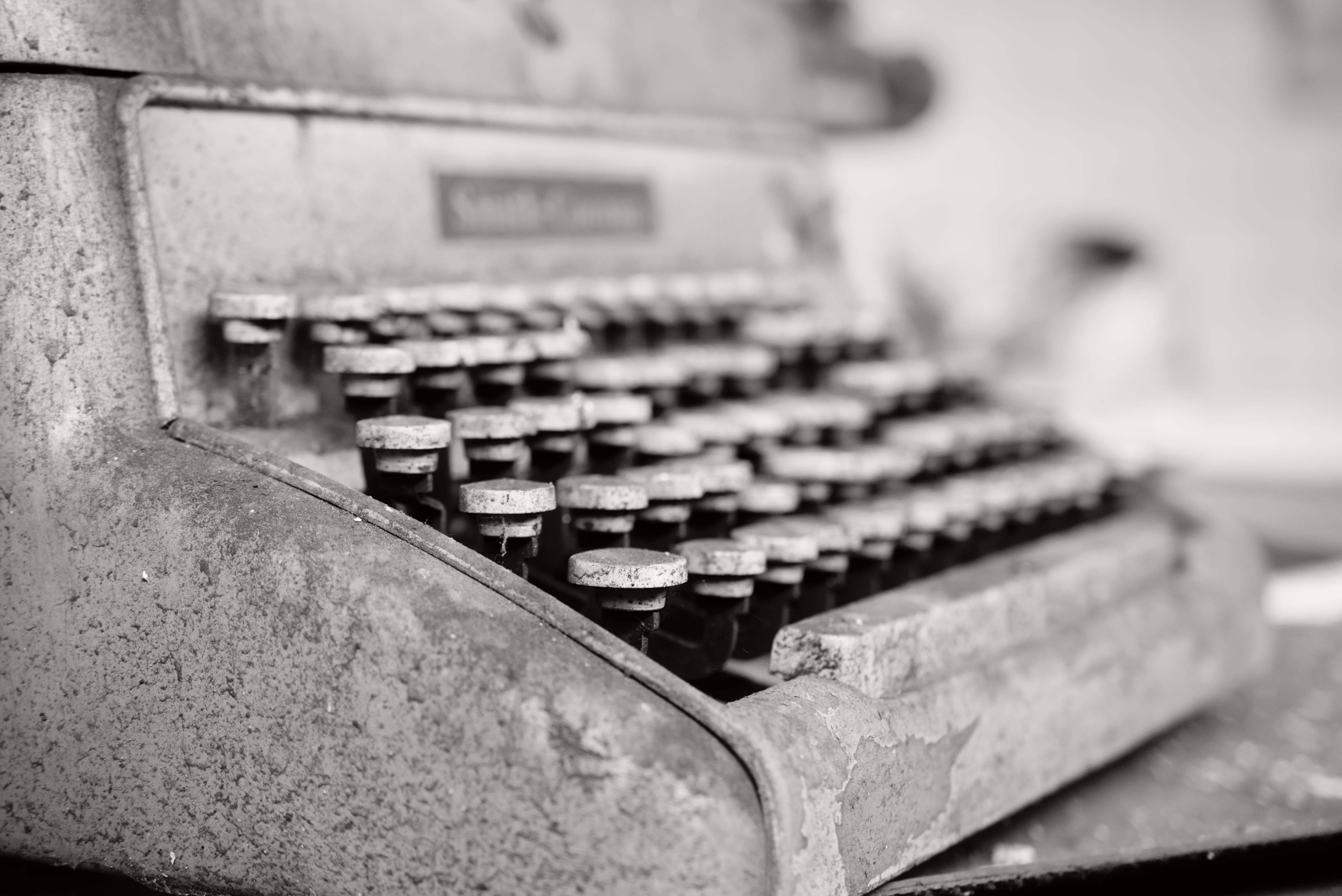 Black Amp White Close Up Typewriter 6016x4016
