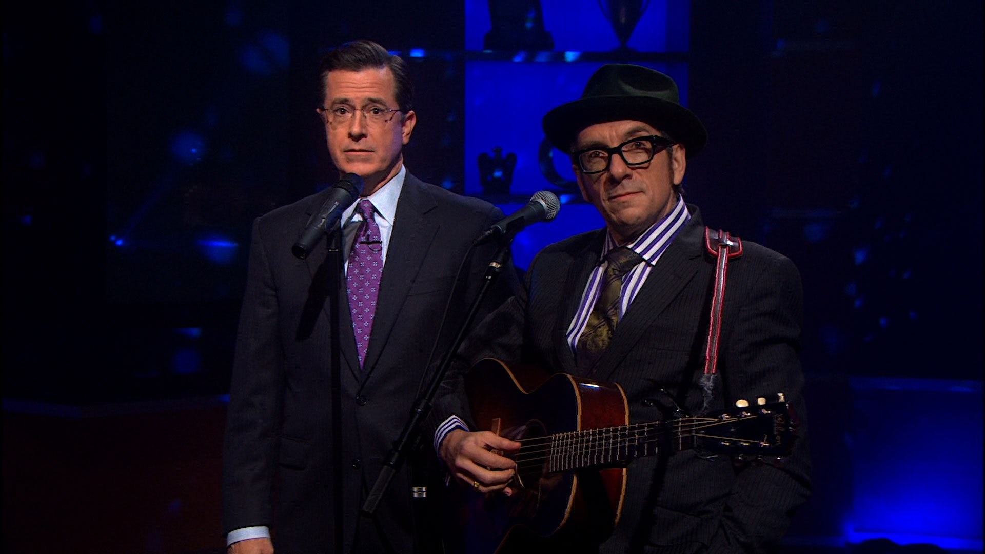 Celebrity Elvis Costello Music Stephen Colbert 1920x1080