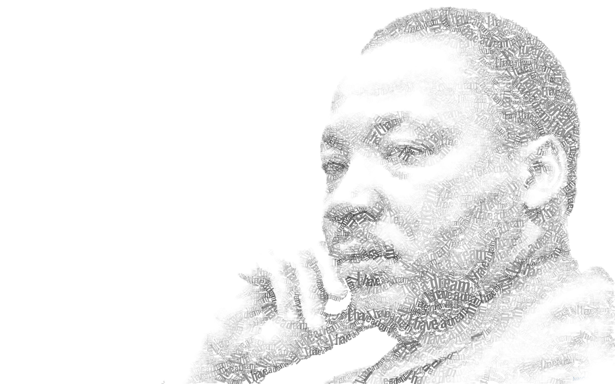 Black Amp White Martin Luther King Typography White 2560x1600