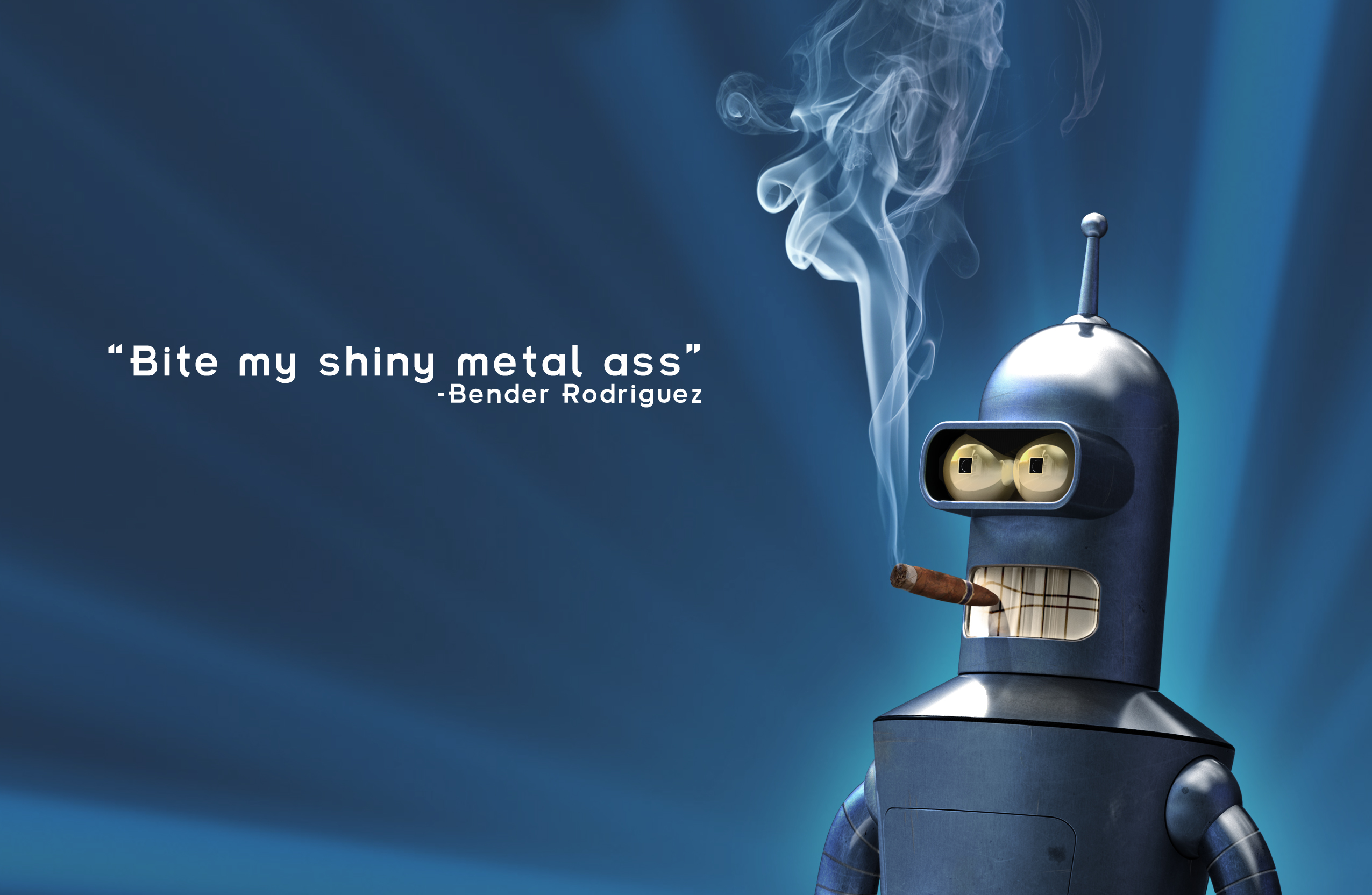 Bender Futurama Cigar Futurama Robot Smoking 2551x1664